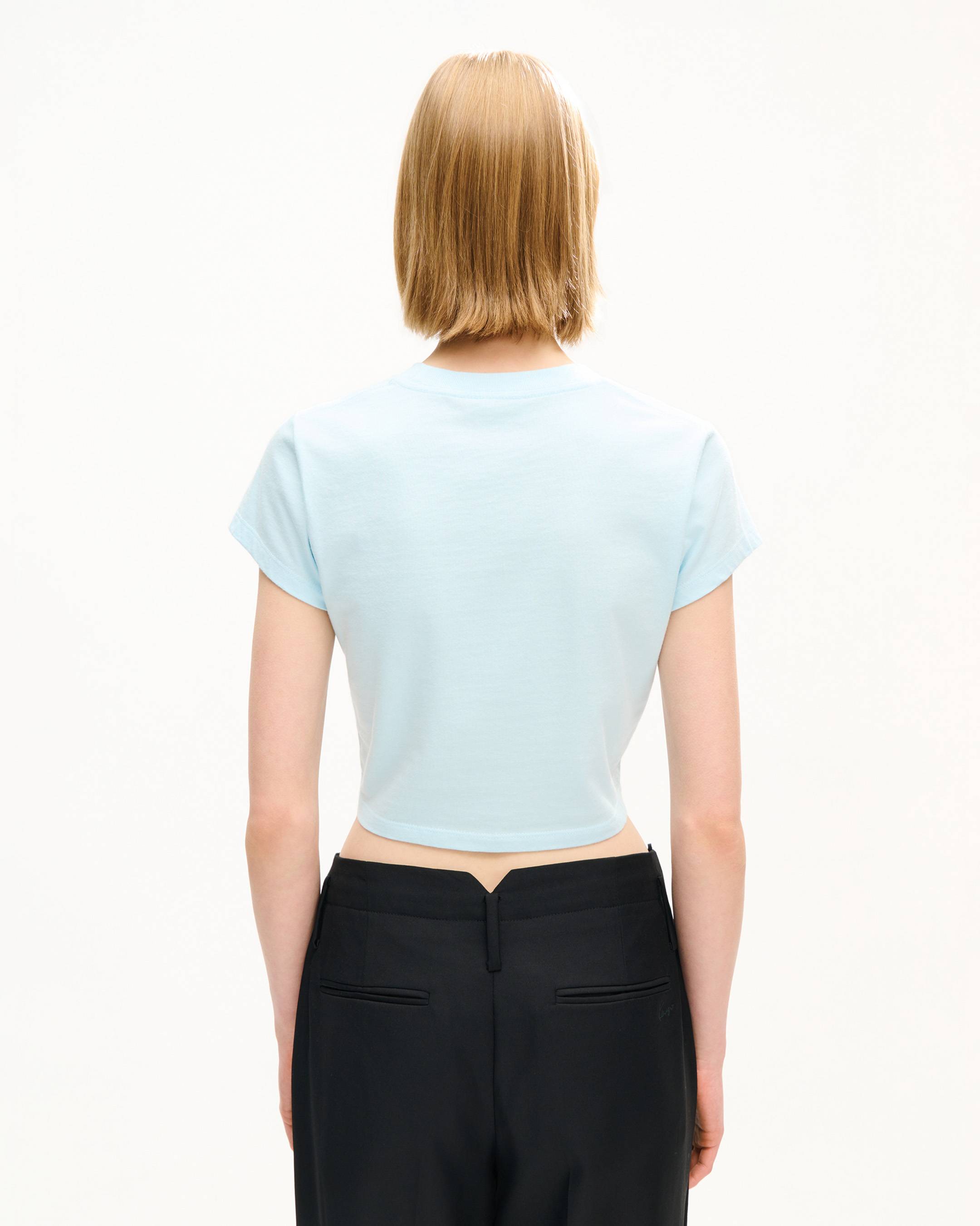 'KENZO Signature' embroidered cropped T-shirt in cotton