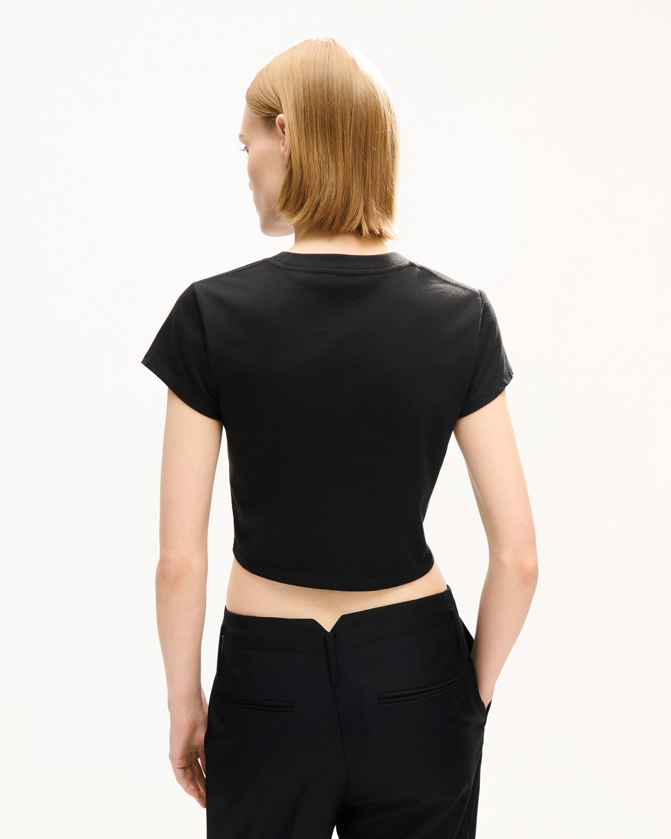 'KENZO Signature' embroidered cropped T-shirt in cotton