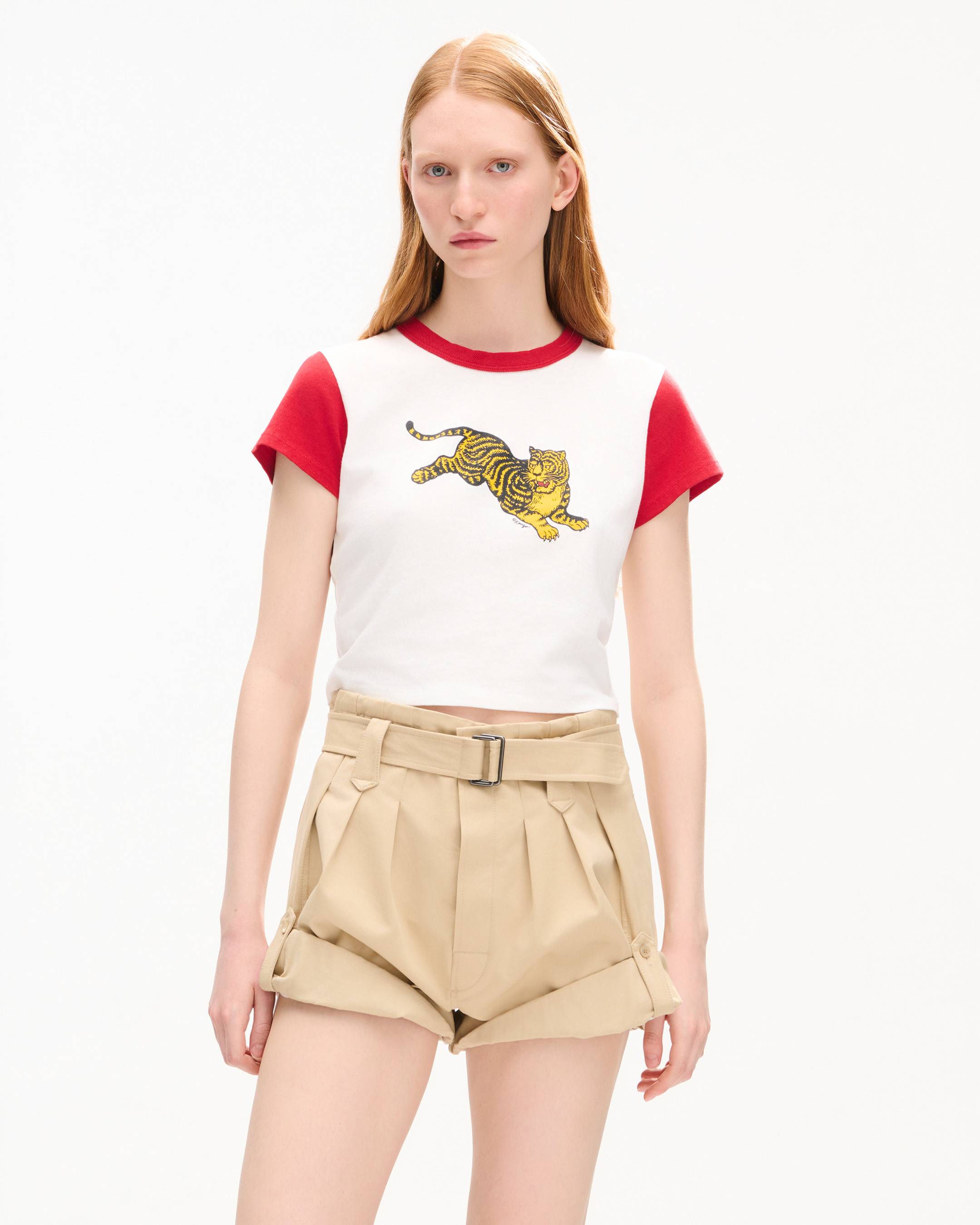 Kurzes T-Shirt &bdquo;KENZO Jumping Tiger&ldquo; aus Baumwolle