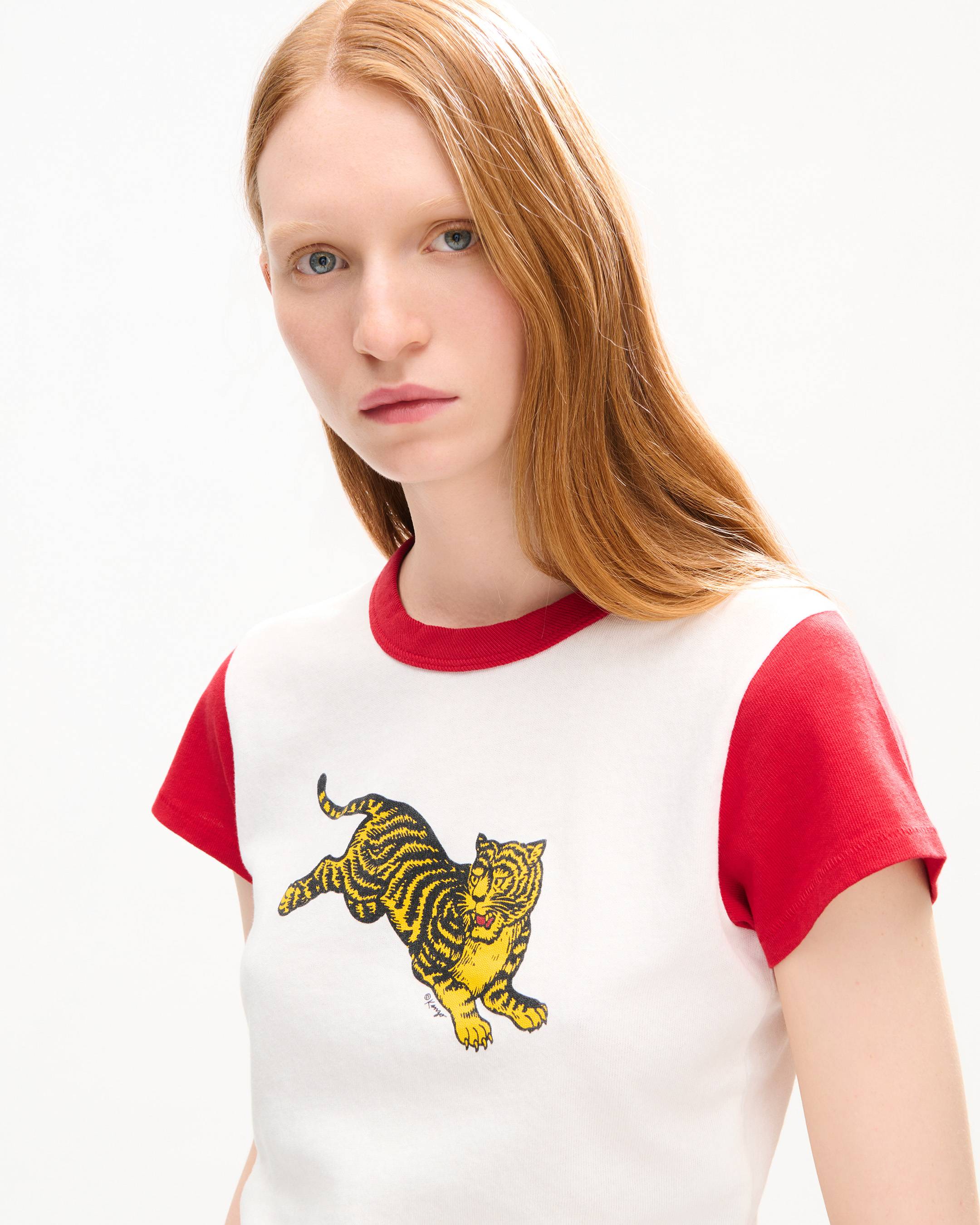 Kurzes T-Shirt &bdquo;KENZO Jumping Tiger&ldquo; aus Baumwolle