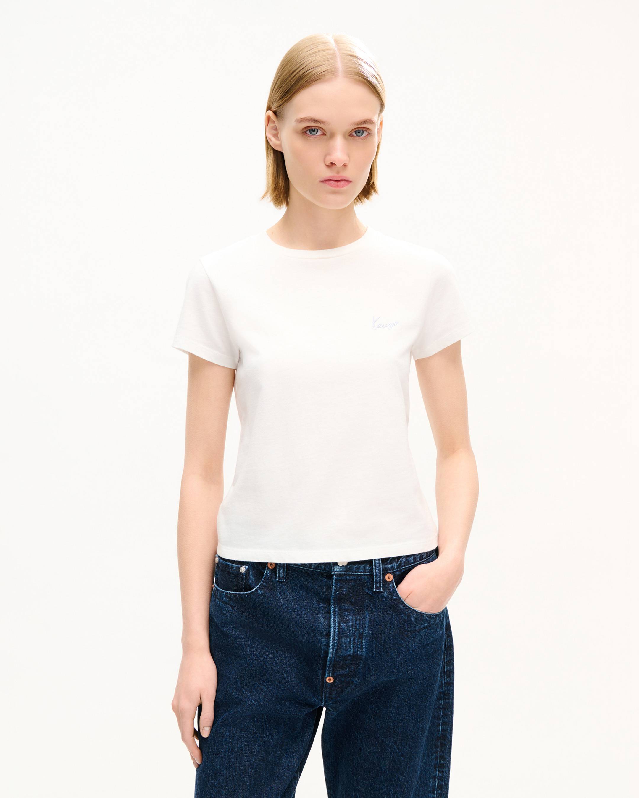 'KENZO Signature' embroidered T-shirt in cotton