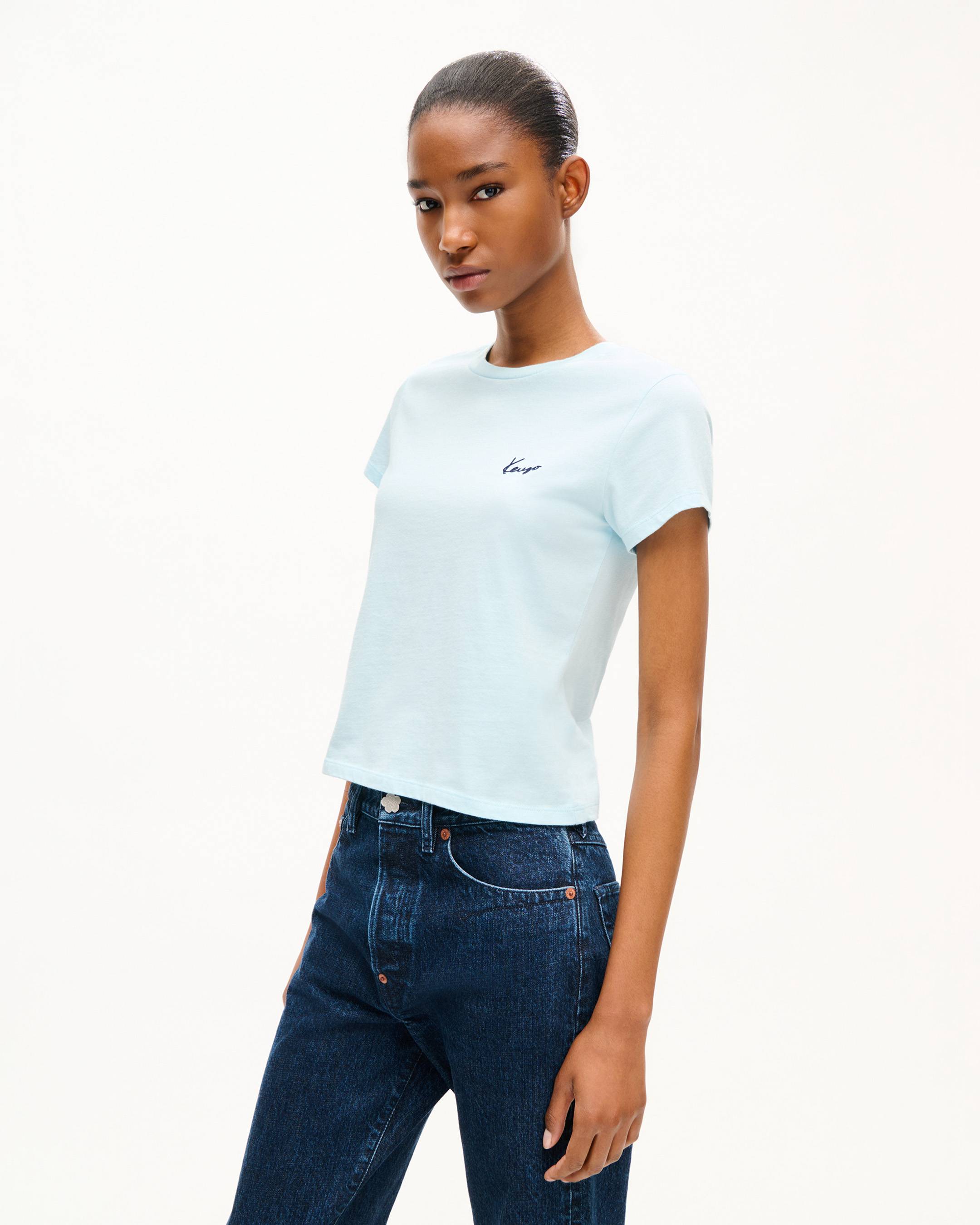 'KENZO Signature' embroidered T-shirt in cotton