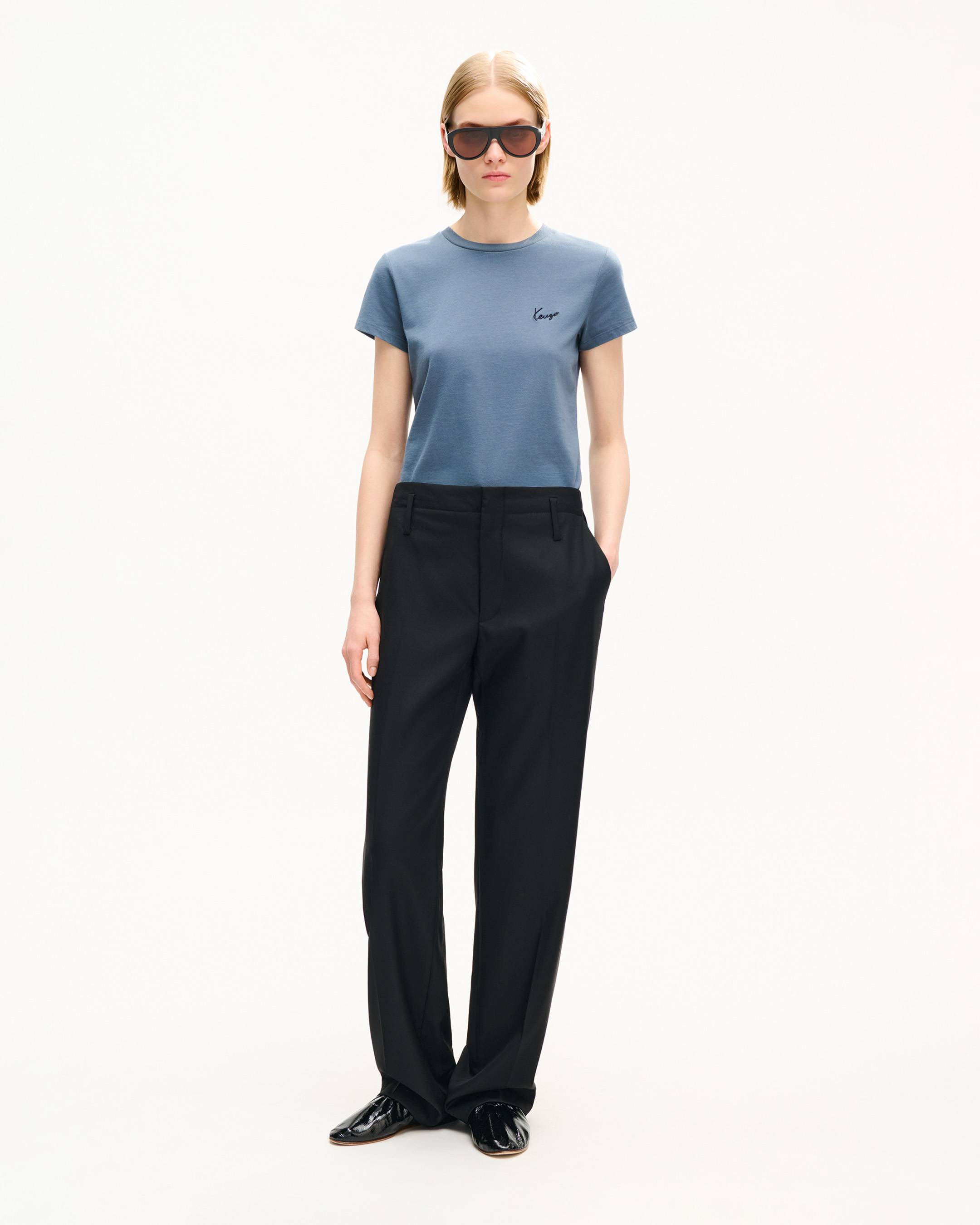 'KENZO Signature' embroidered T-shirt in cotton