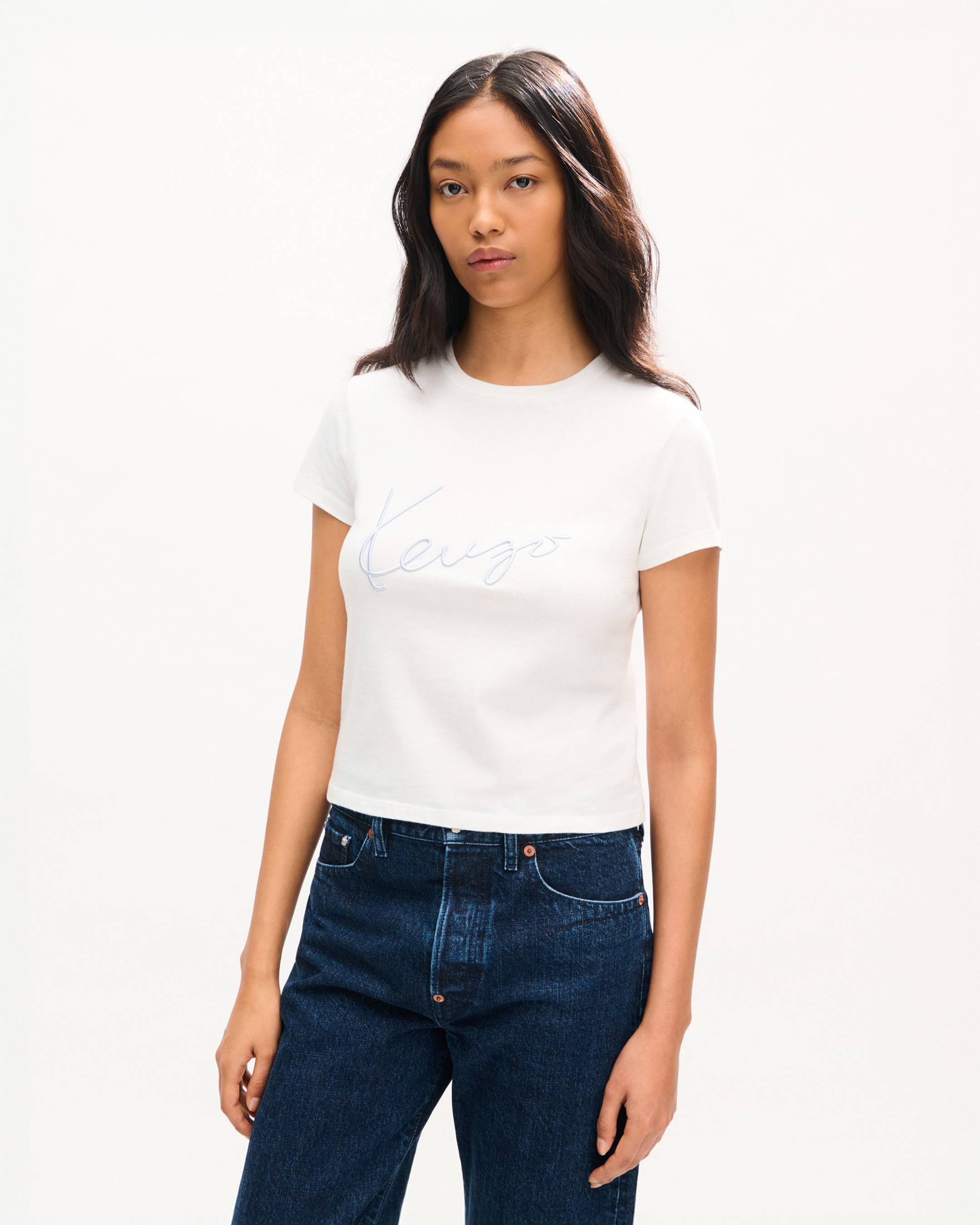 'KENZO Signature' embroidered T-shirt in cotton