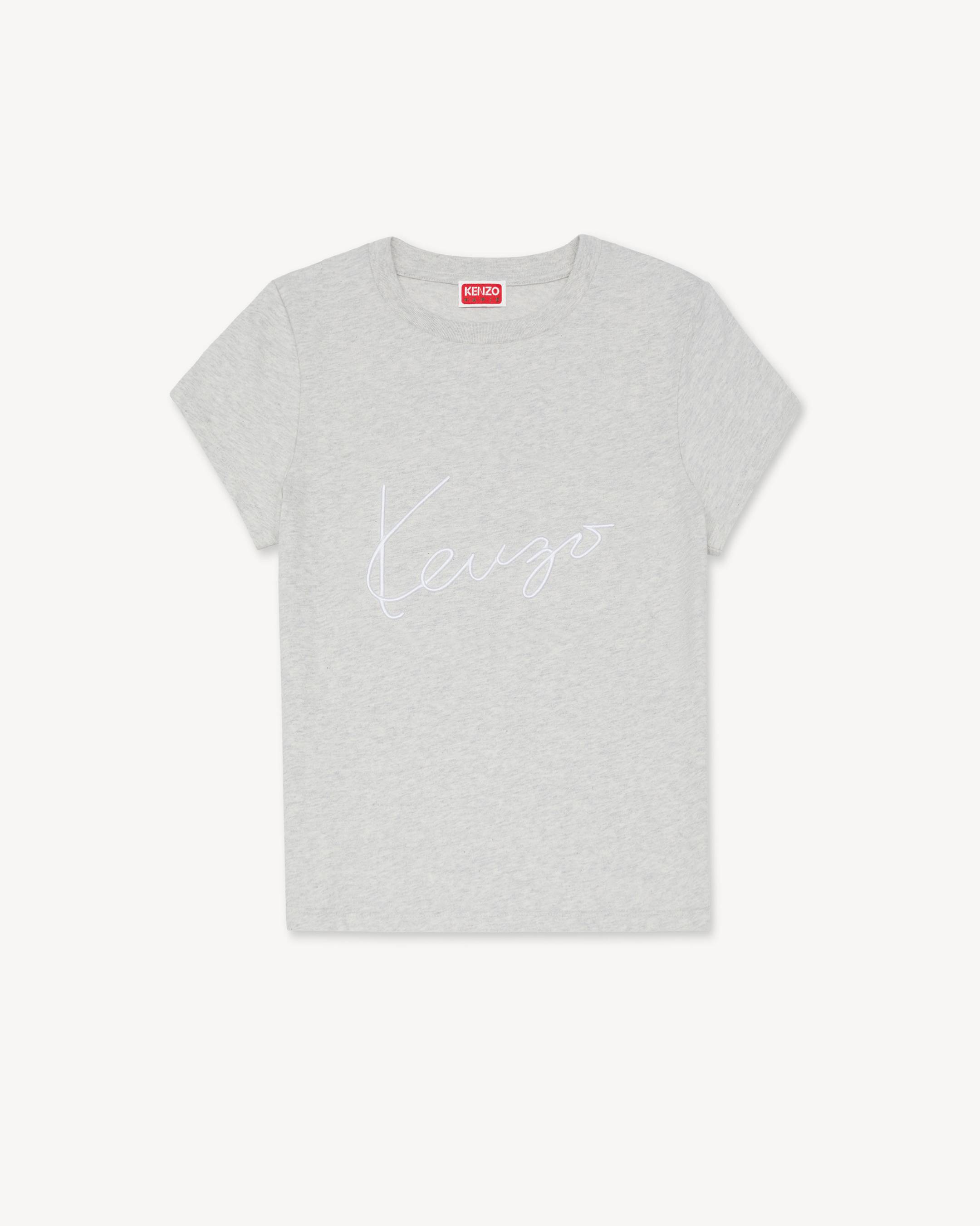 'KENZO Signature' embroidered T-shirt in cotton