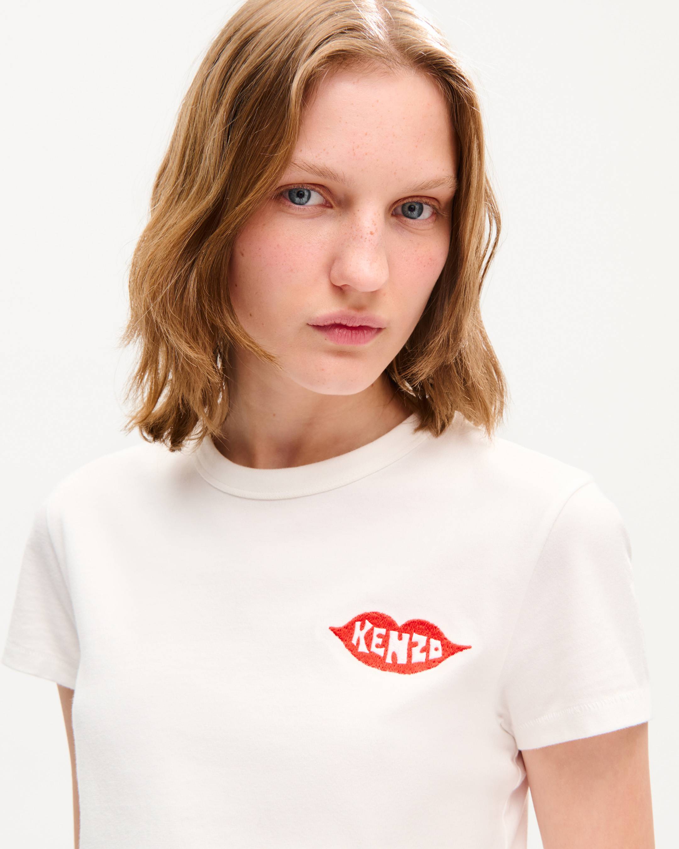 T-shirt brod&eacute; 'KENZO Loves' en coton