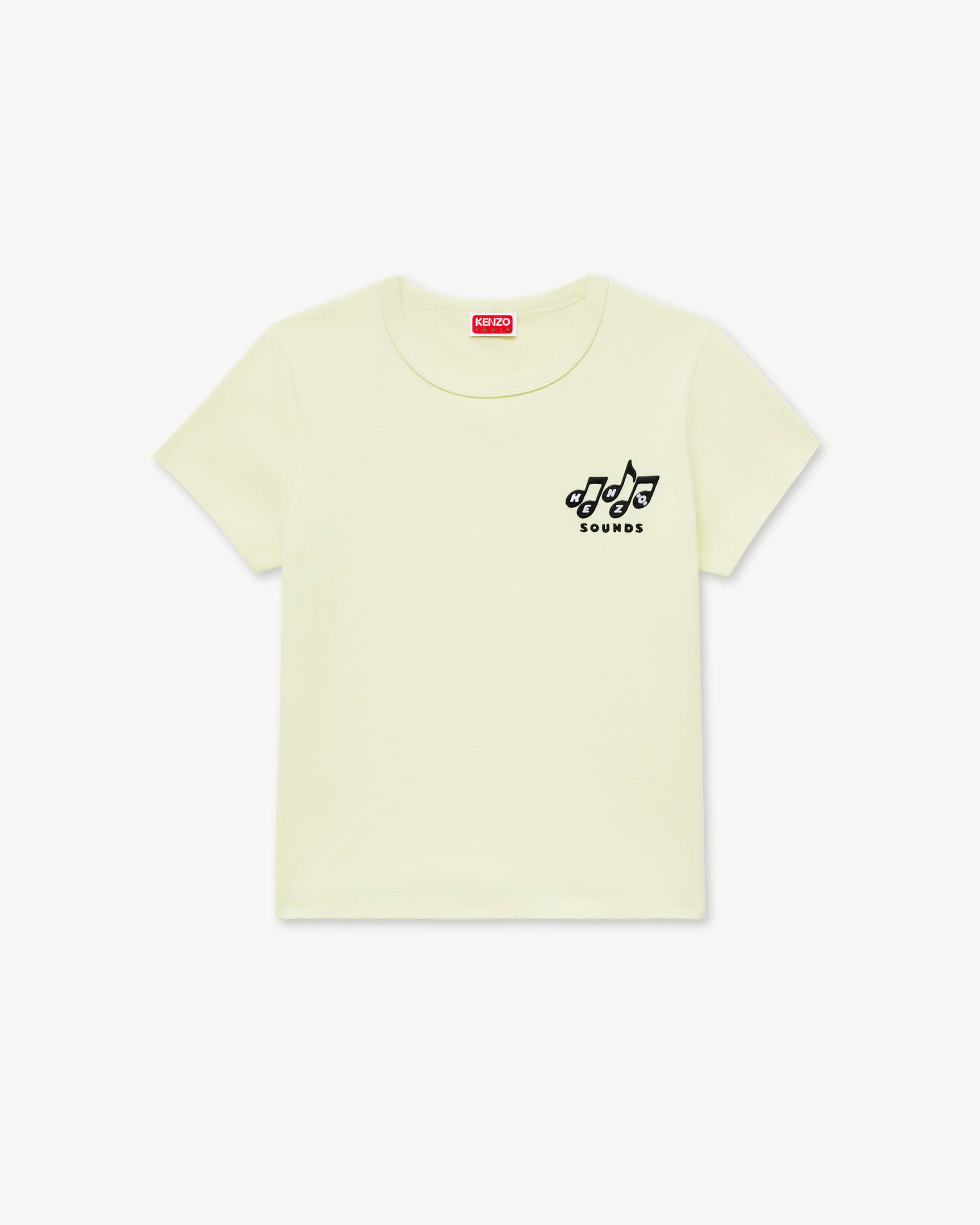 T-shirt vestibilit&agrave; piccola in cotone ricamata 'KENZO Sounds'