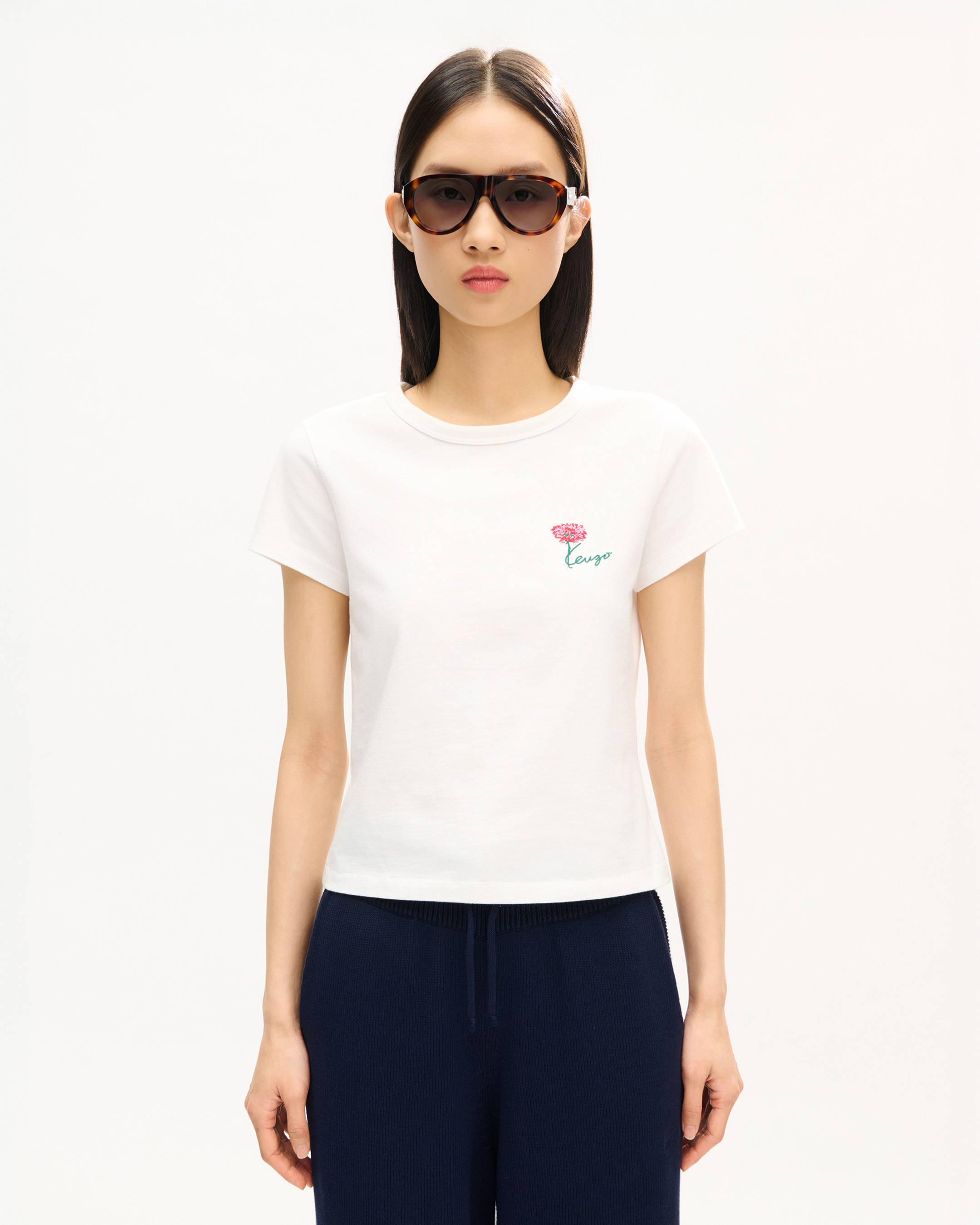 'KENZO Tulip' embroidered T-shirt in cotton