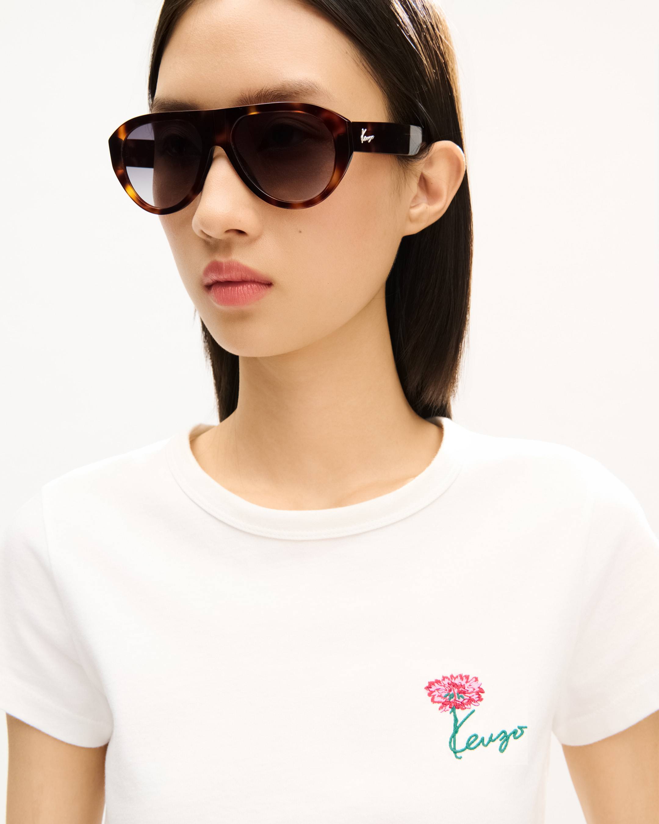 KENZO Tulip' embroidered T-shirt in cotton | Women's | KENZO KENZO Tulip' embroidered T-shirt in cotton | Women's | KENZO