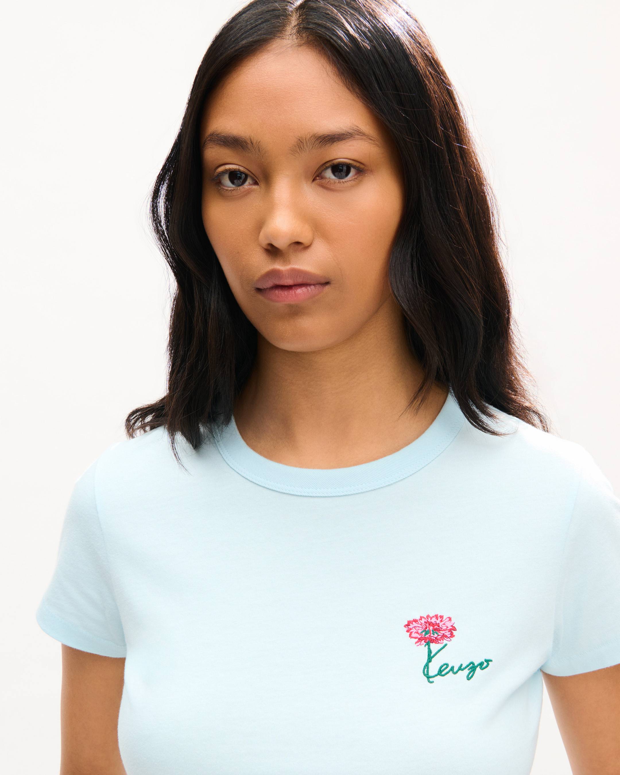 KENZO Tulip' embroidered T-shirt in cotton | Women's | KENZO