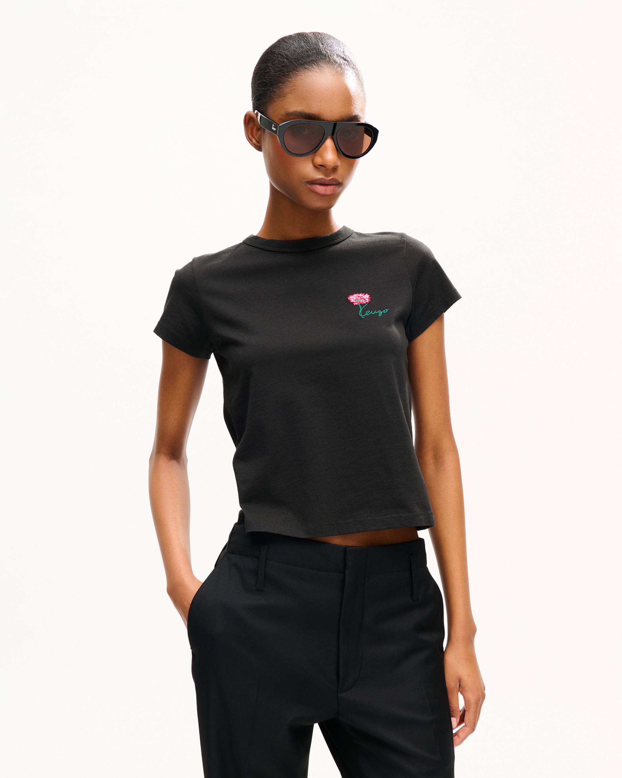 T-shirt brod&eacute; 'KENZO Tulip' en coton