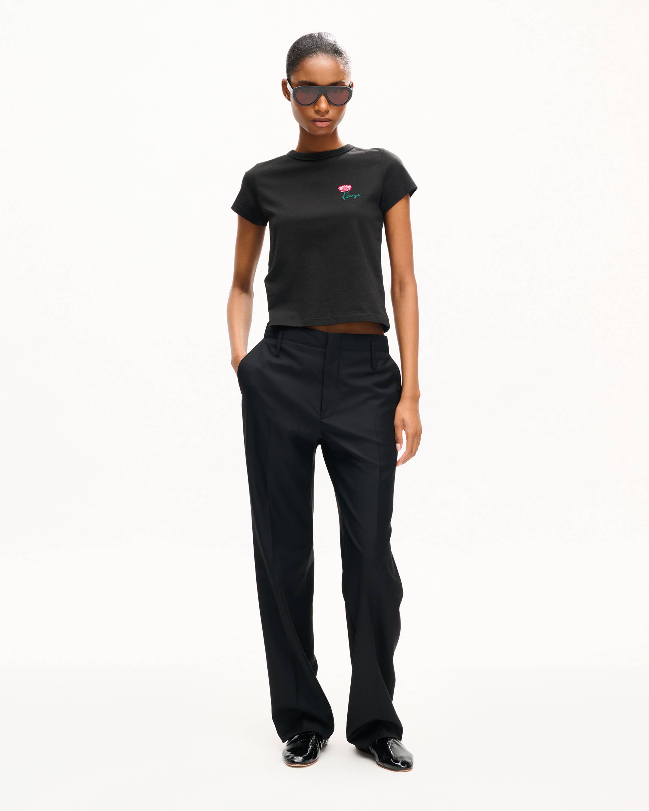 'KENZO Tulip' embroidered T-shirt in cotton