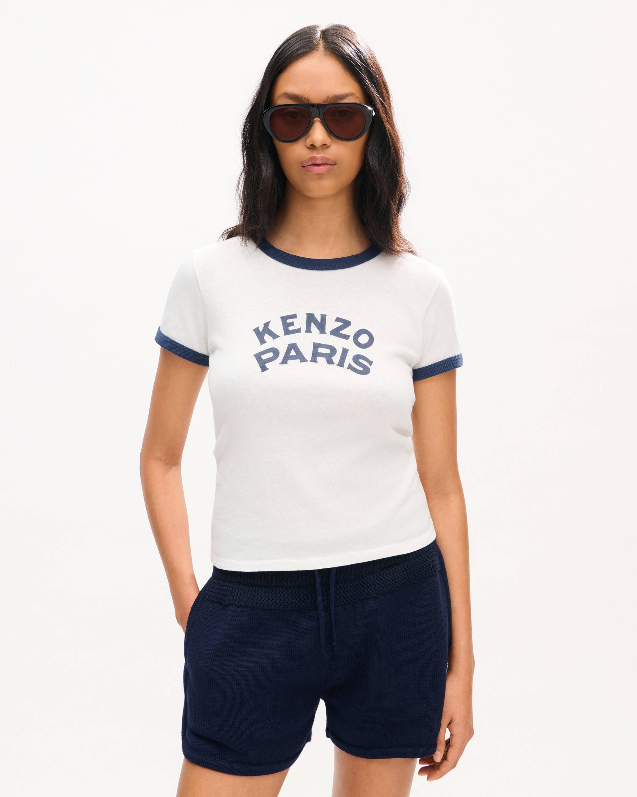 KENZO Paris Emblem' T-shirt in cotton | Women's | KENZO