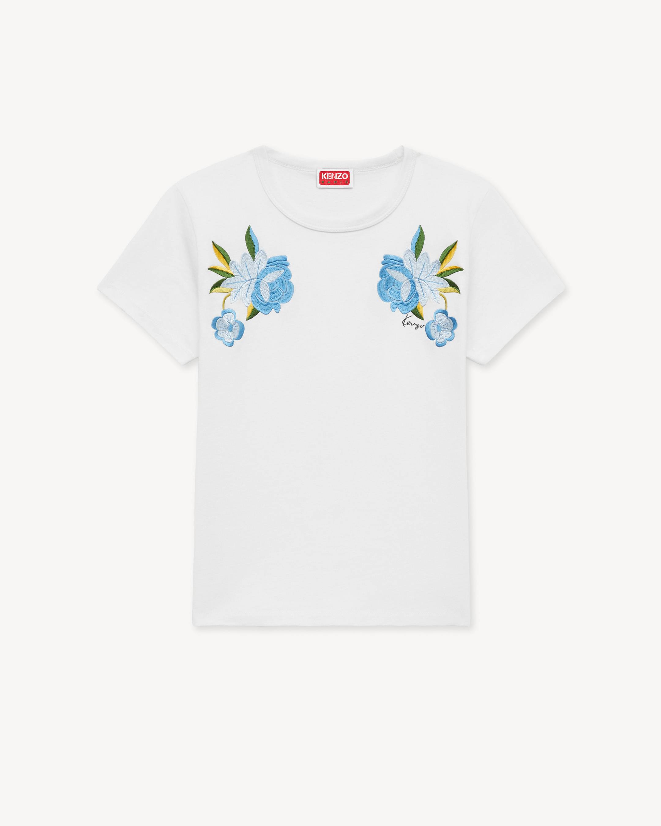 KENZO Wildflower' embroidered T-shirt in cotton | Women's | KENZO