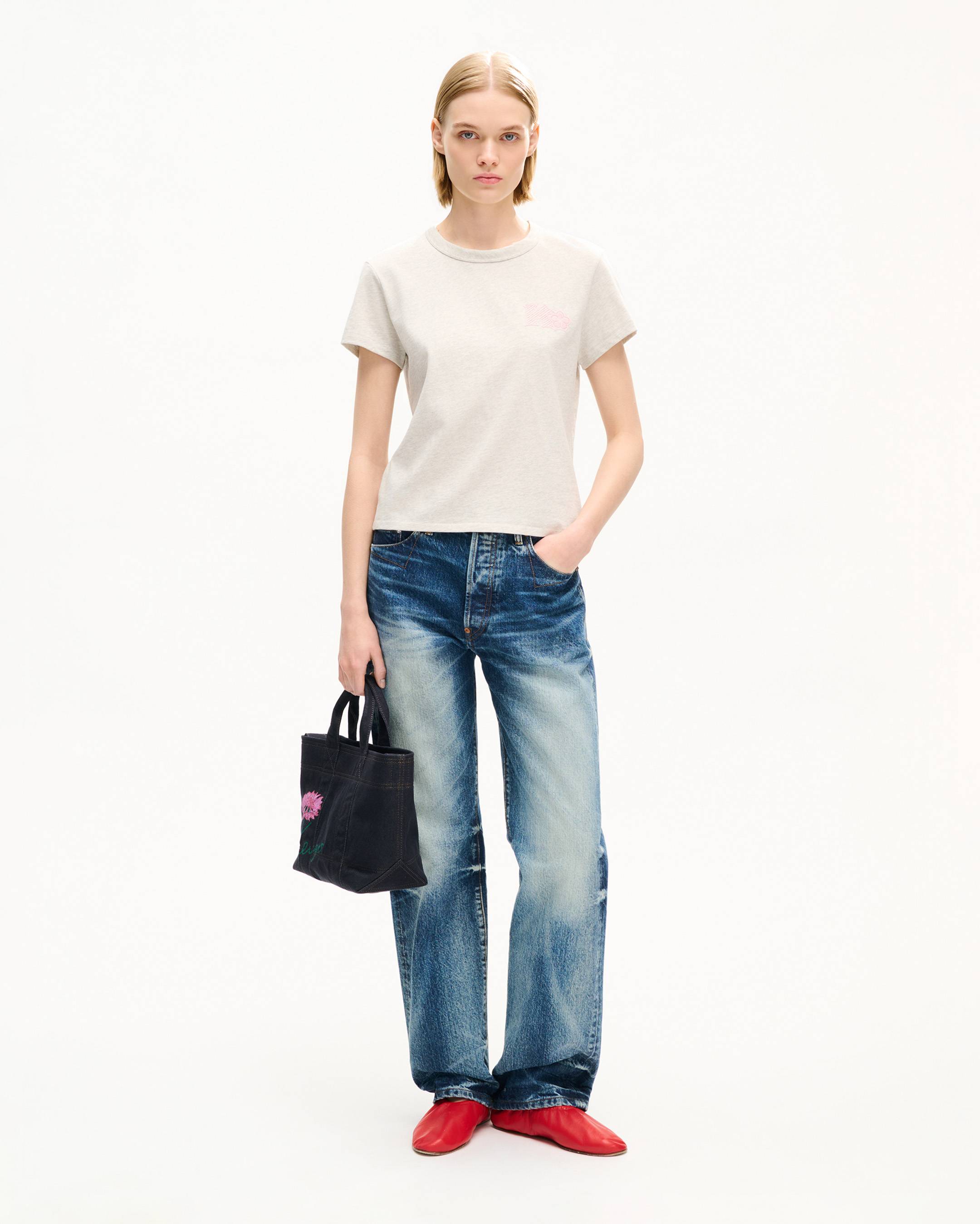 'KENZO Paris Emblem' embroidered small fit T-shirt in cotton