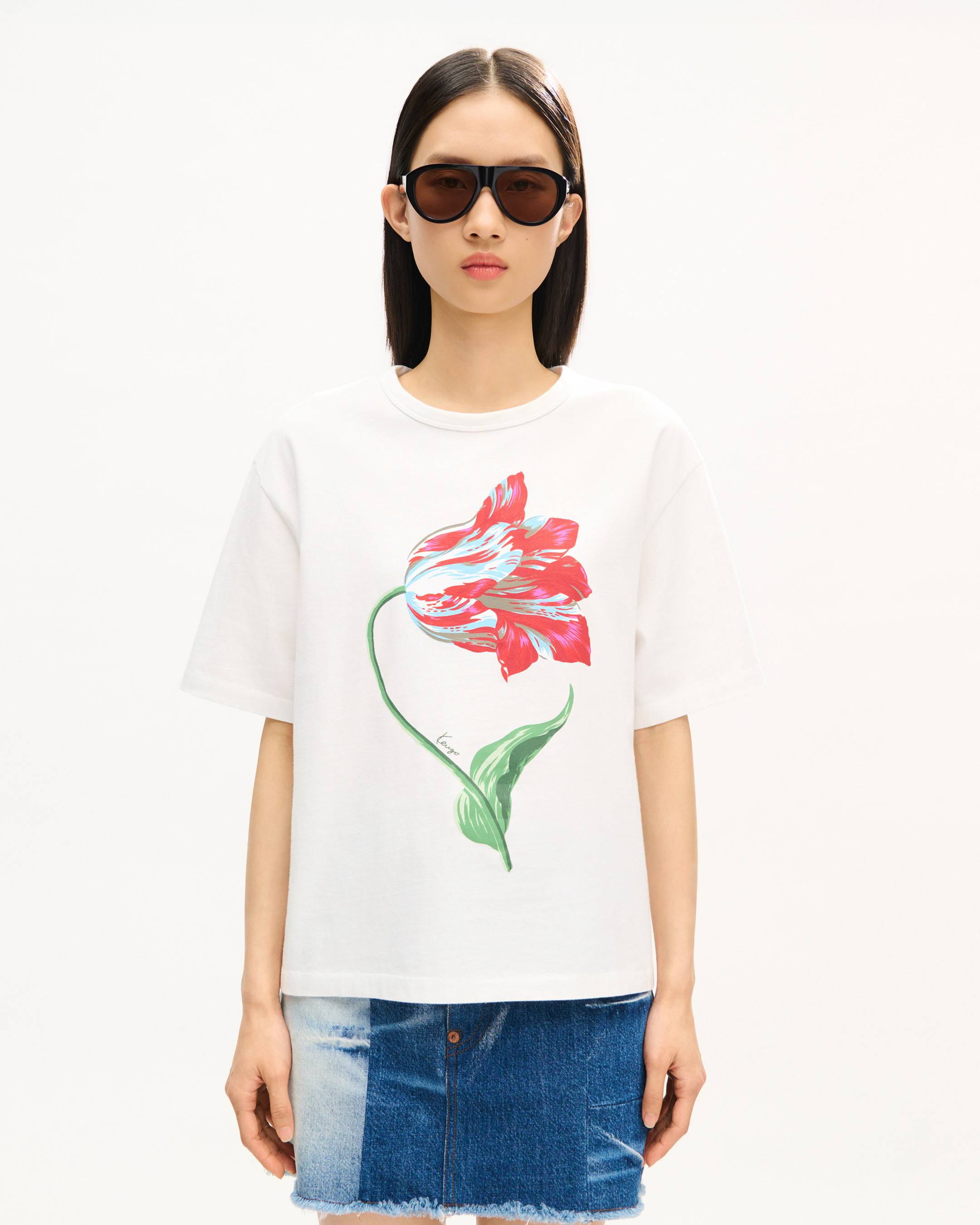 'KENZO Tulip' loose T-shirt in cotton