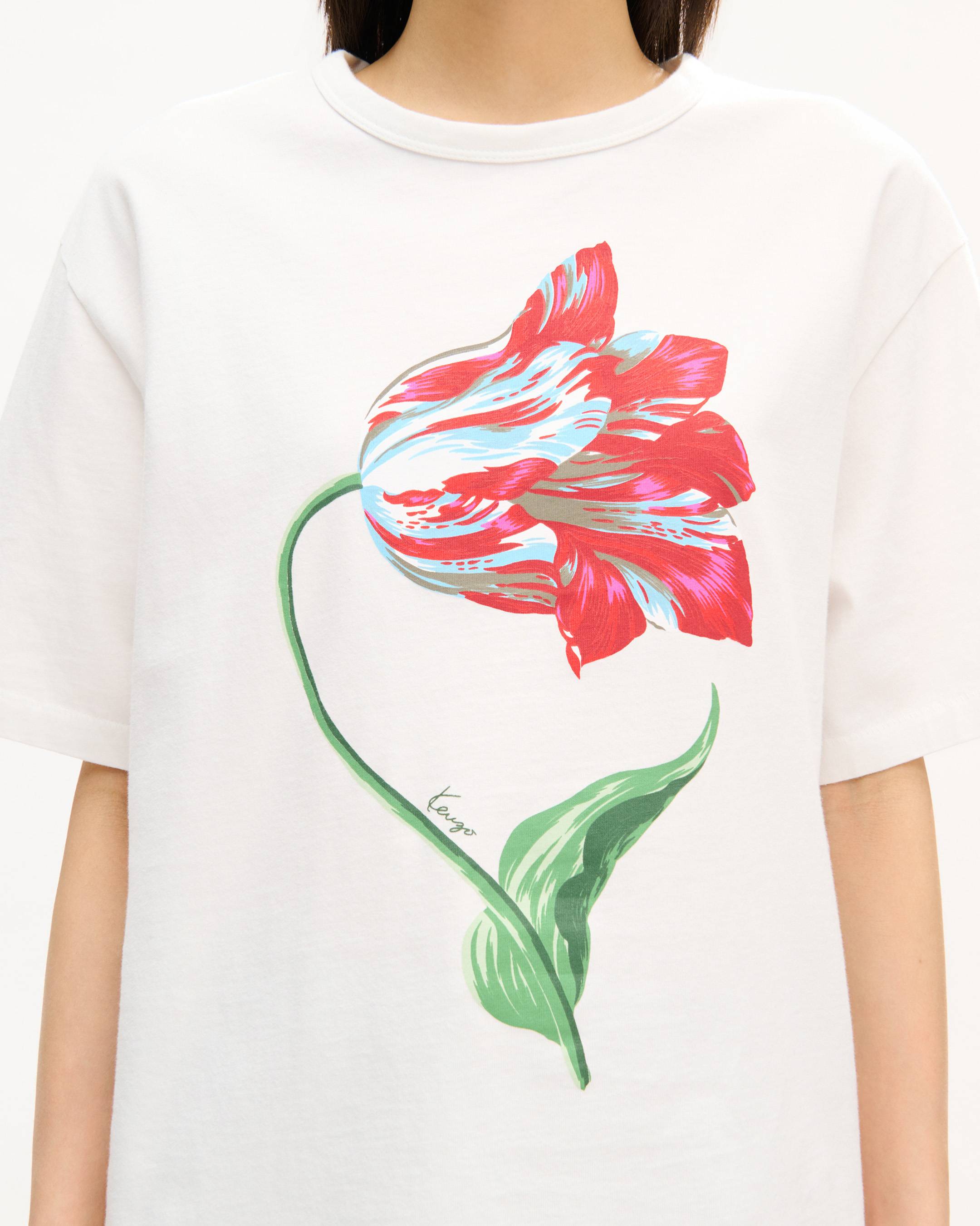 Strange B. x2 & Turtels ルシオ KENZO Tulip' ルーズ Tシャツ イン コットン | ウィメンズ | KENZO