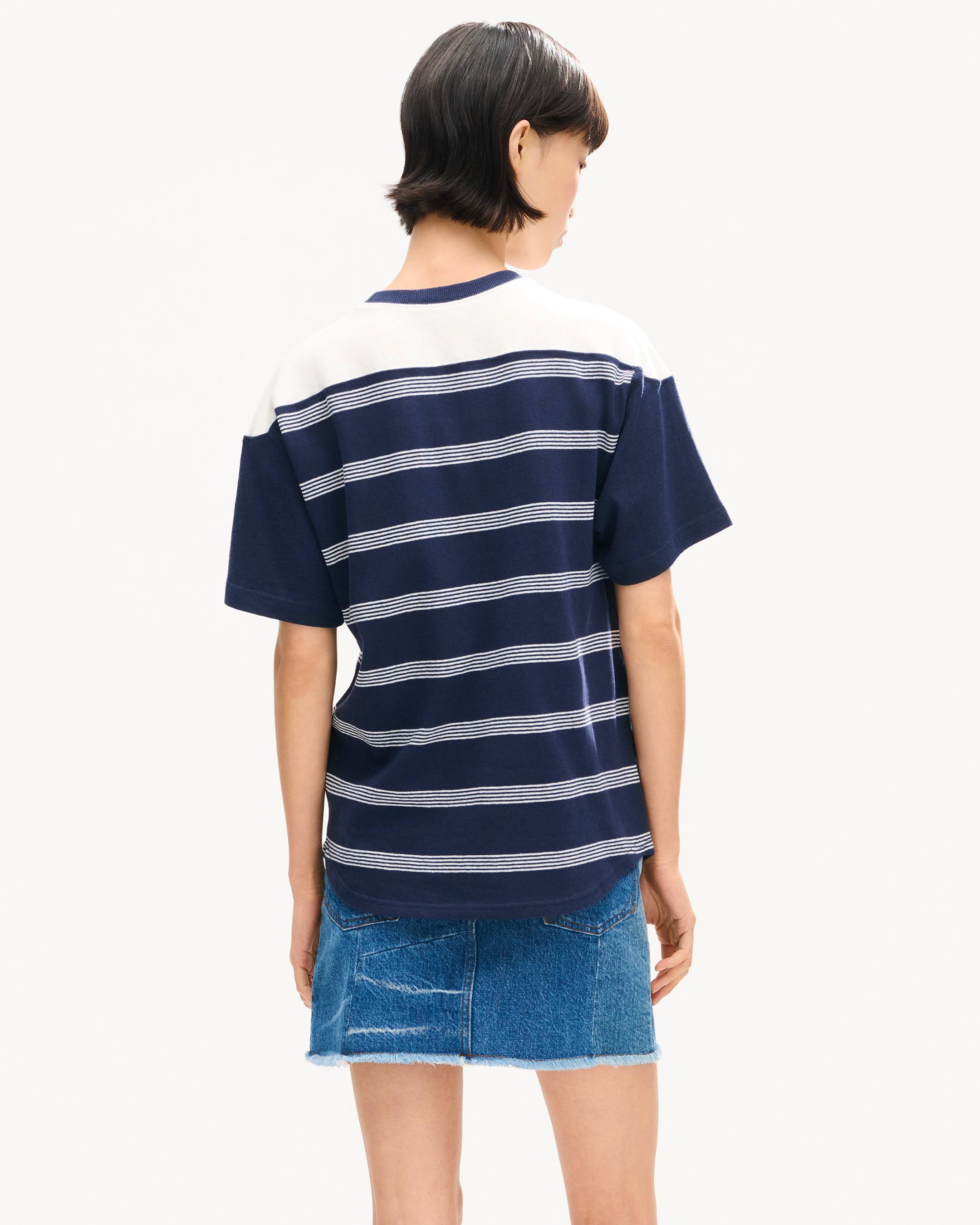 Mit &bdquo;KENZO Sounds&ldquo; besticktes Matrosen-T-Shirt aus Baumwolle