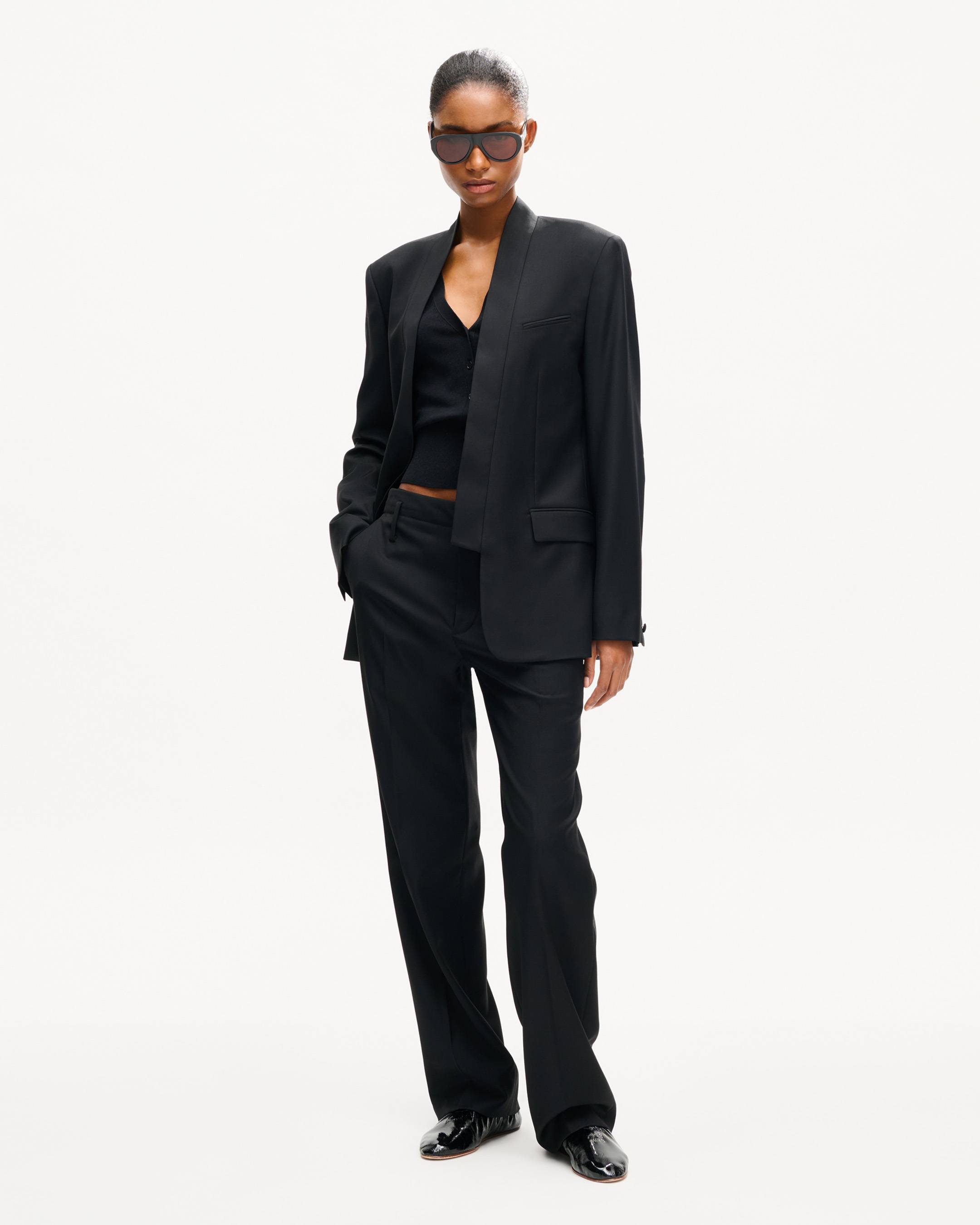 ✨美品✨ KENZO ケンゾー　セットアップスーツ　ダブルスーツ　無地　ブラック Kimono blazer in virgin wool | Women's | KENZO