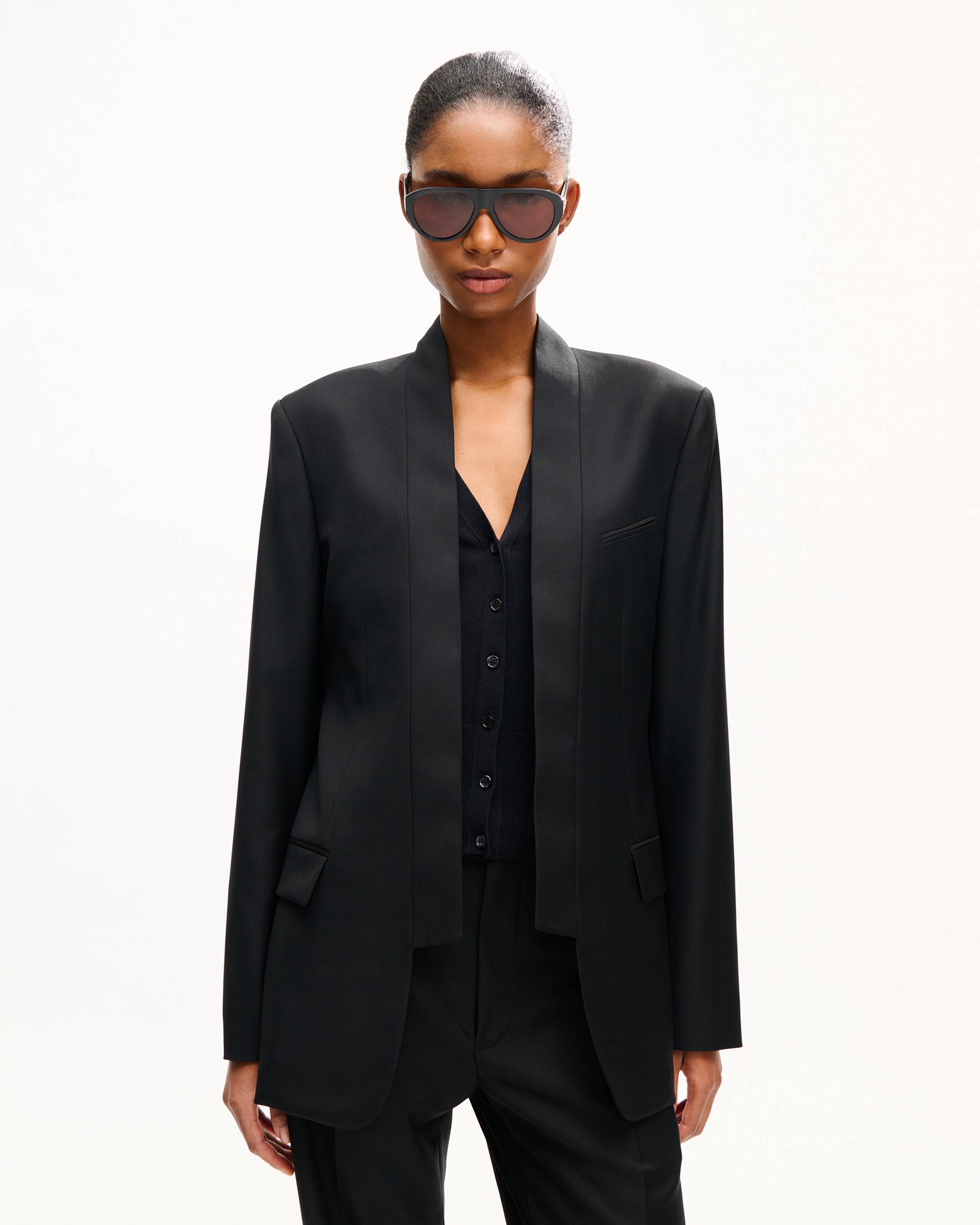 Kimono-Blazer aus Schurwolle