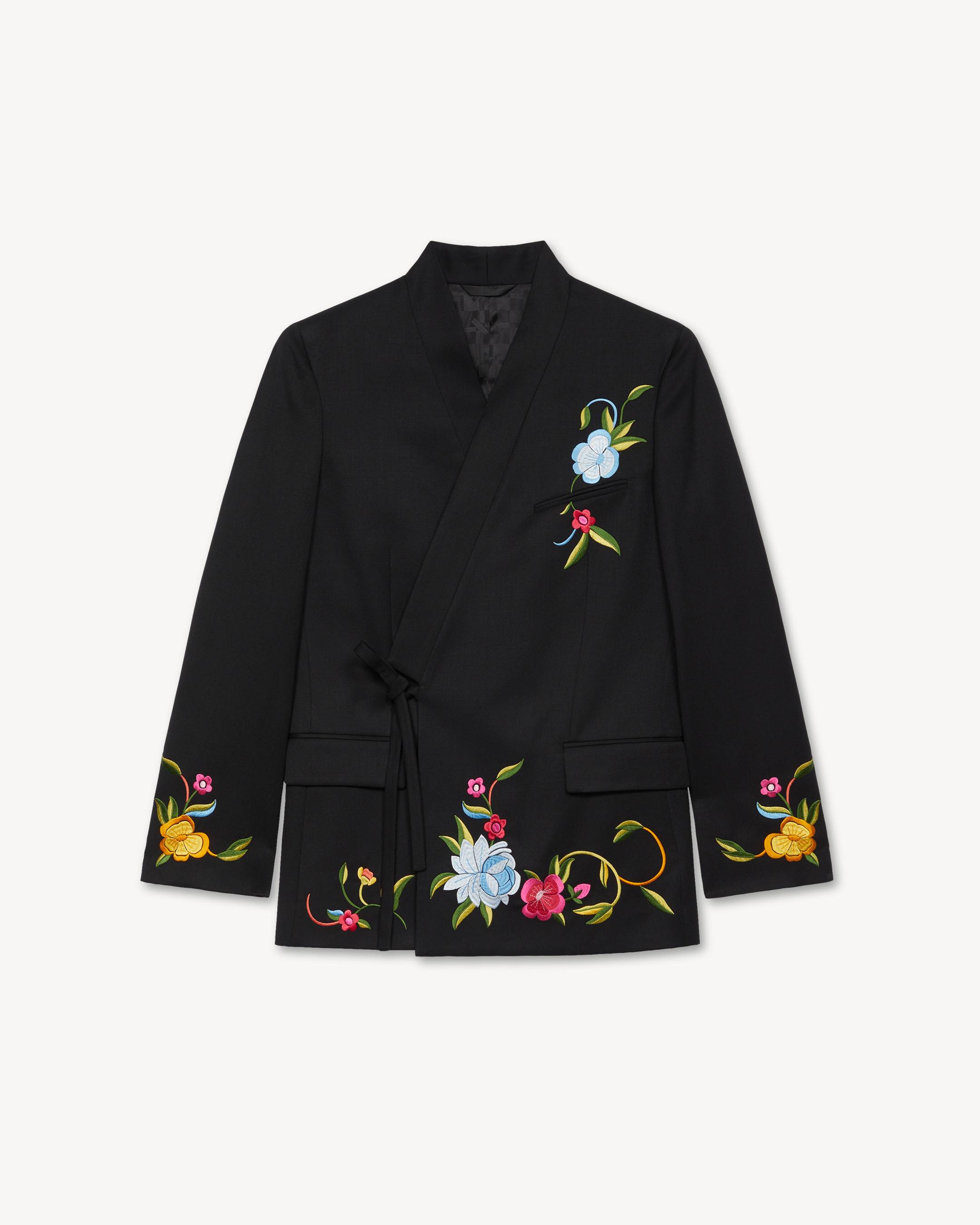 Blazer tipo kimono de lana virgen 'KENZO Wildflower'