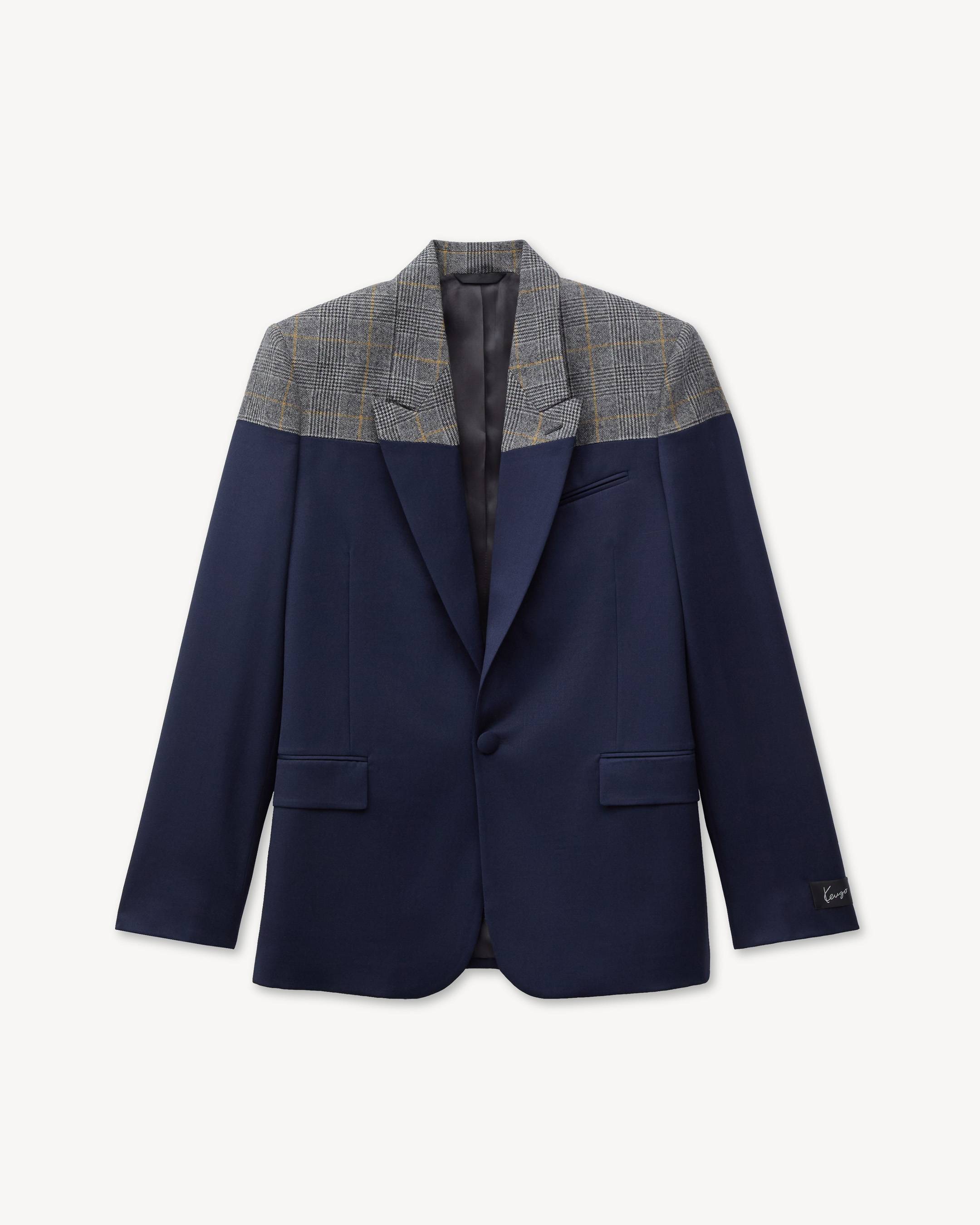 Peaked lapel blazer in wool