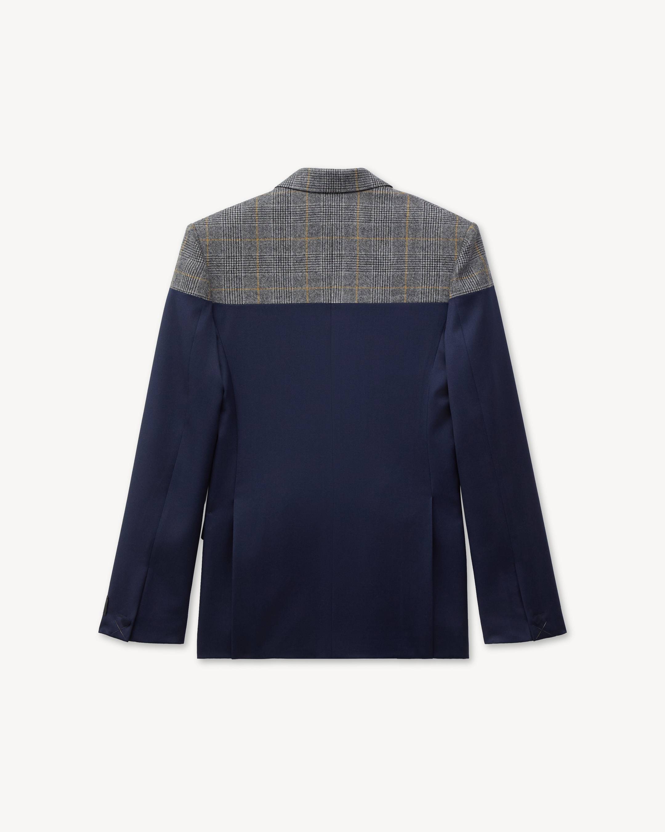 Peaked lapel blazer in wool