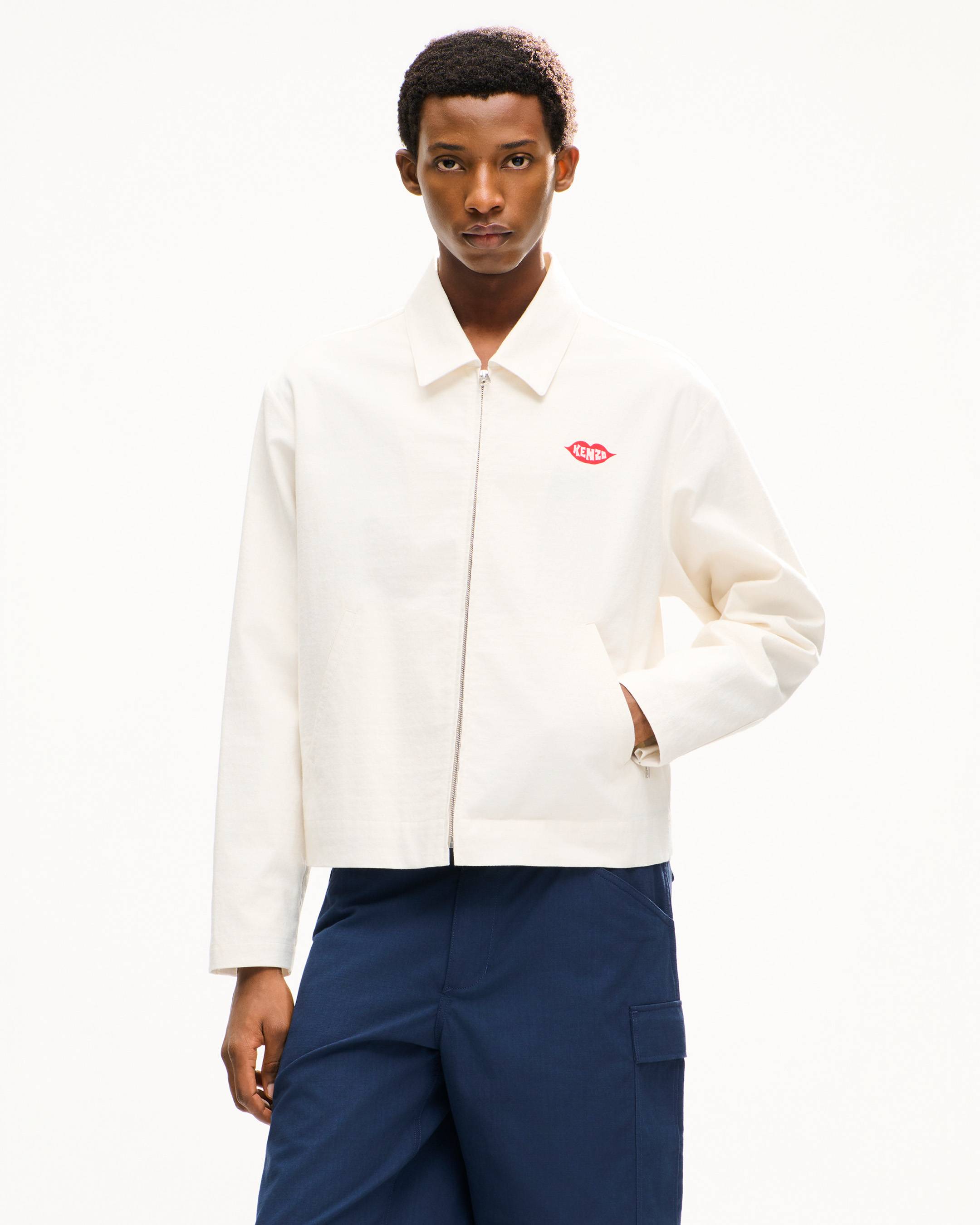 Chaqueta de entrenador con cremallera de algod&oacute;n y seda 'KENZO Loves'