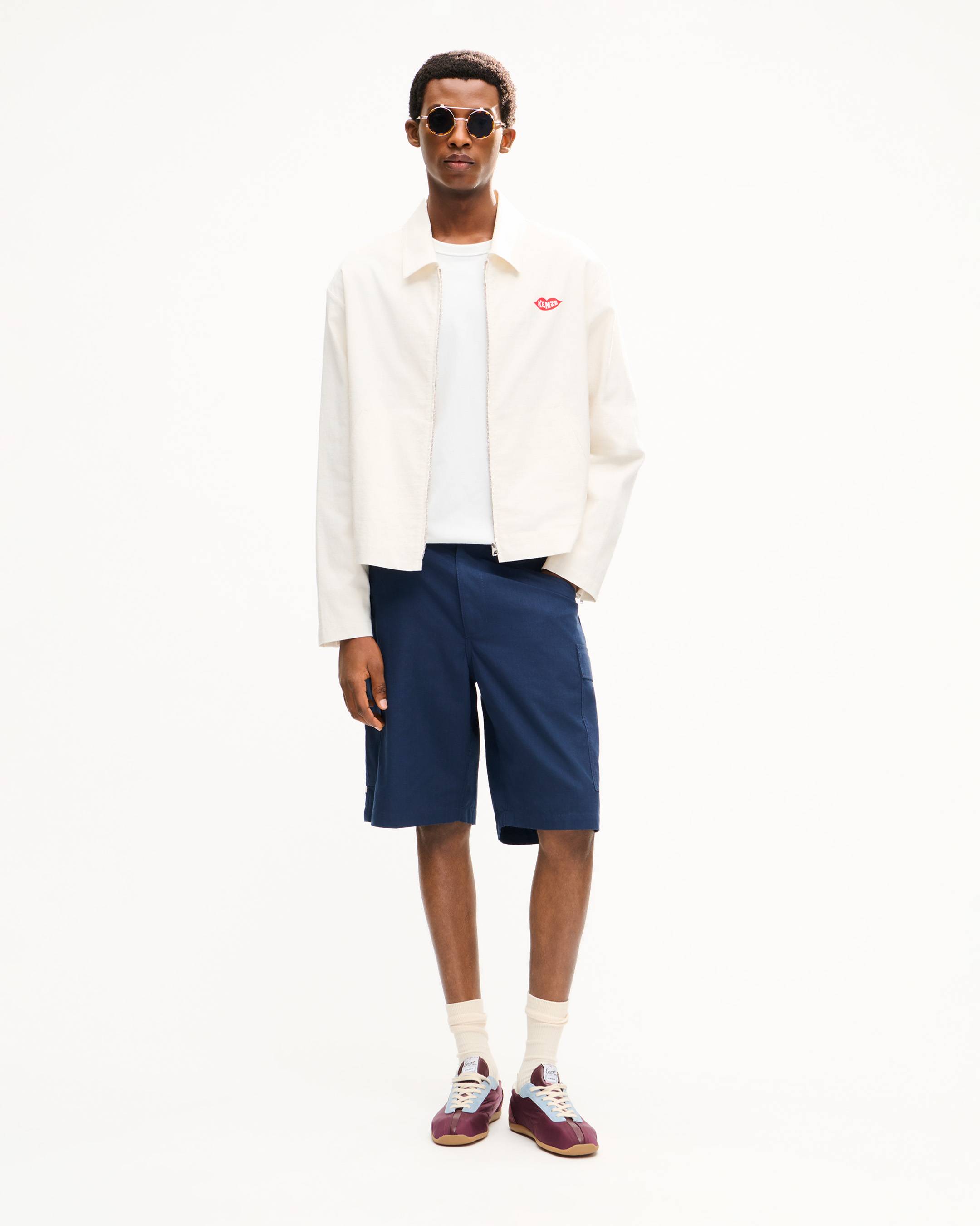 Chaqueta de entrenador con cremallera de algod&oacute;n y seda 'KENZO Loves'