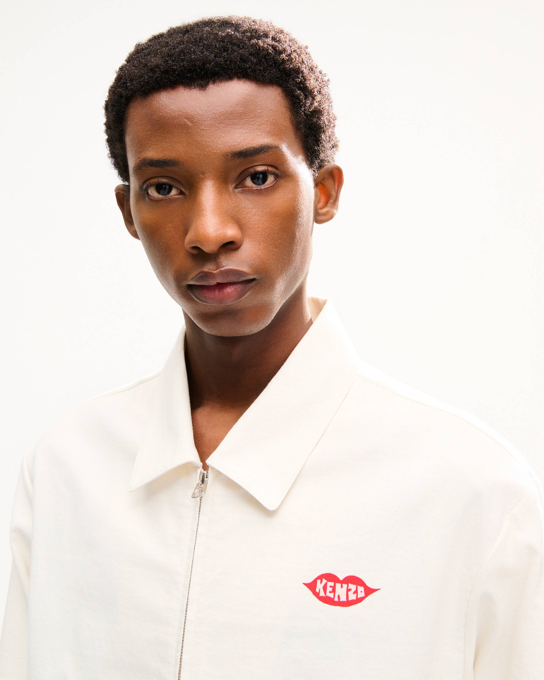 KENZO Loves' zipped coach jacket in cotton and silk | Men's | KENZO