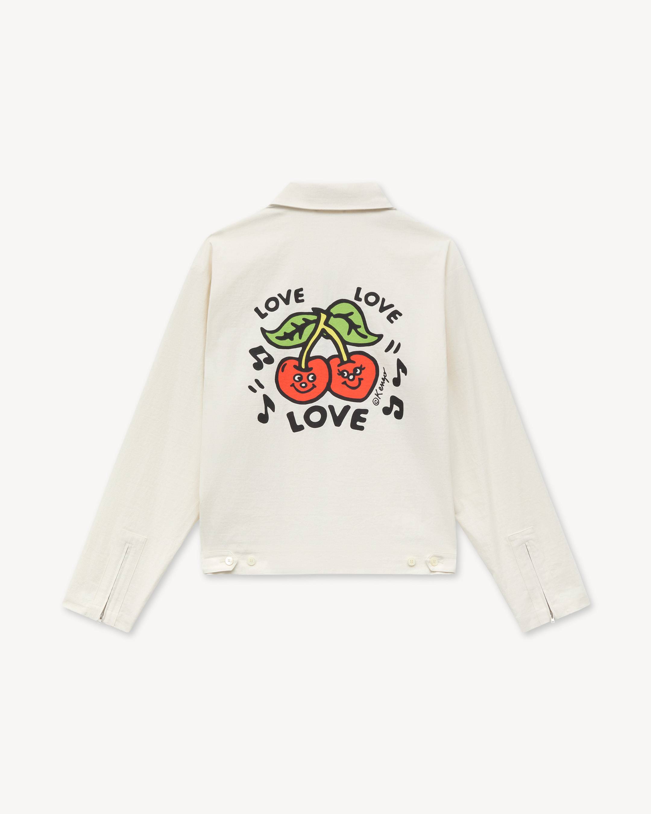 'KENZO Loves' zipped coach jacket in cotton and silk