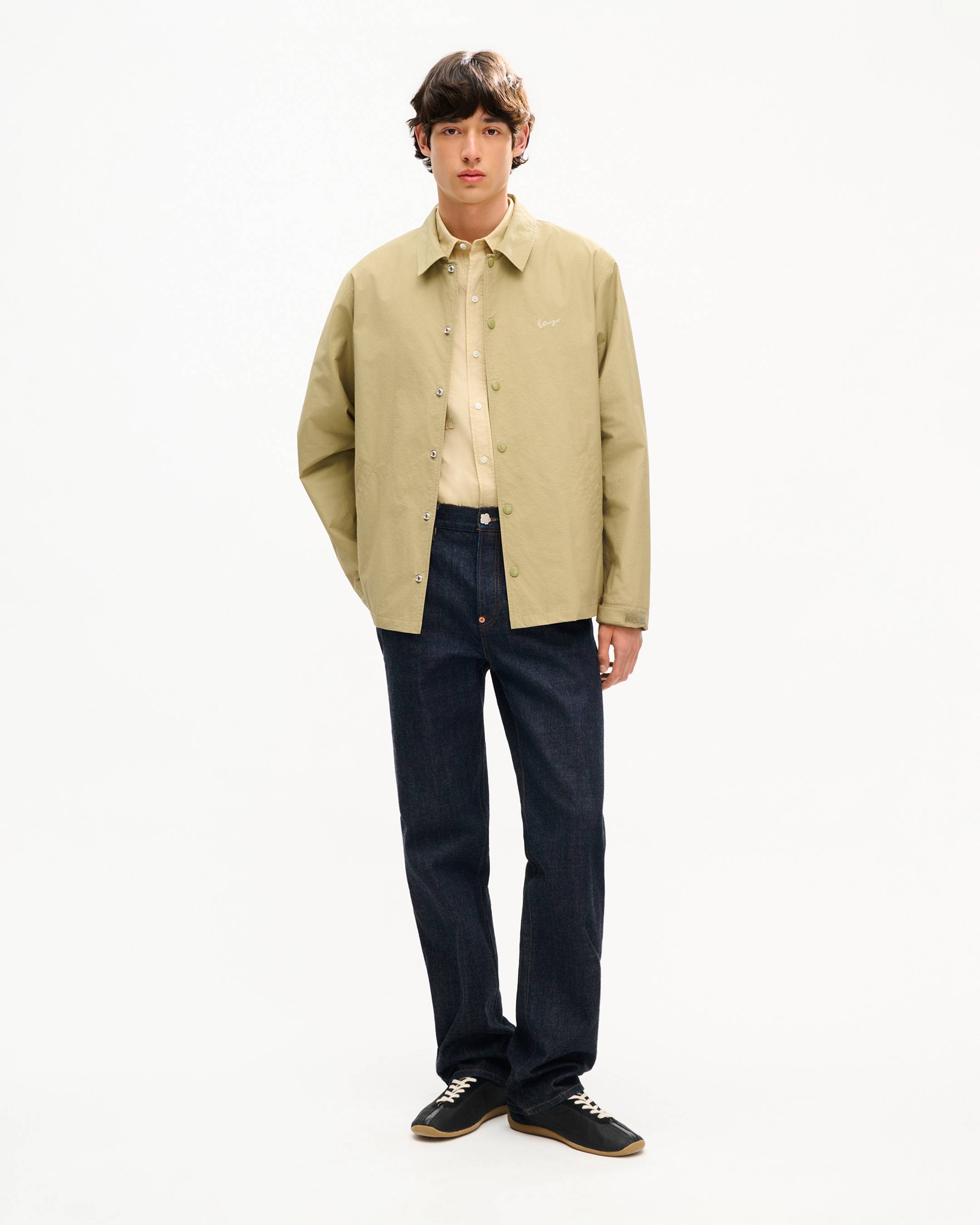 'KENZO Signature' ライト コーチ ジャケット イン コットン ナイロン