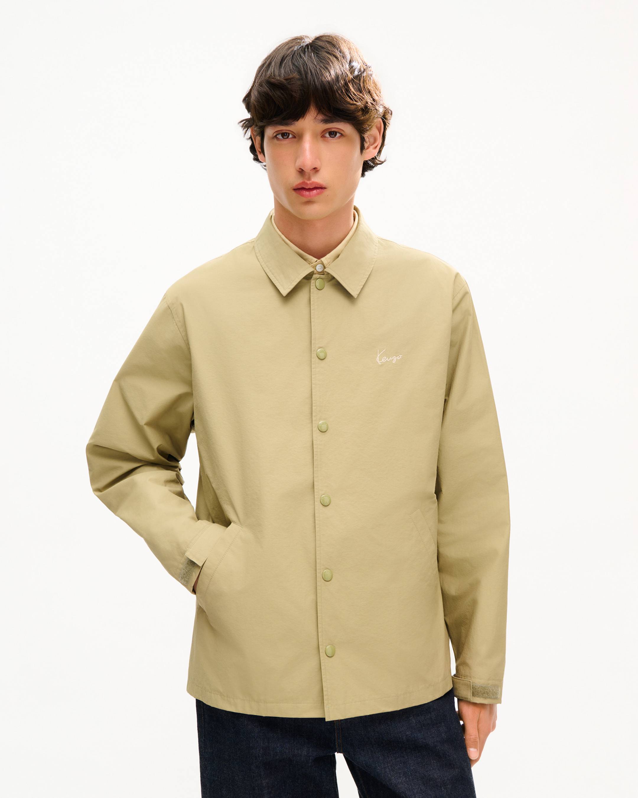 'KENZO Signature' ライト コーチ ジャケット イン コットン ナイロン