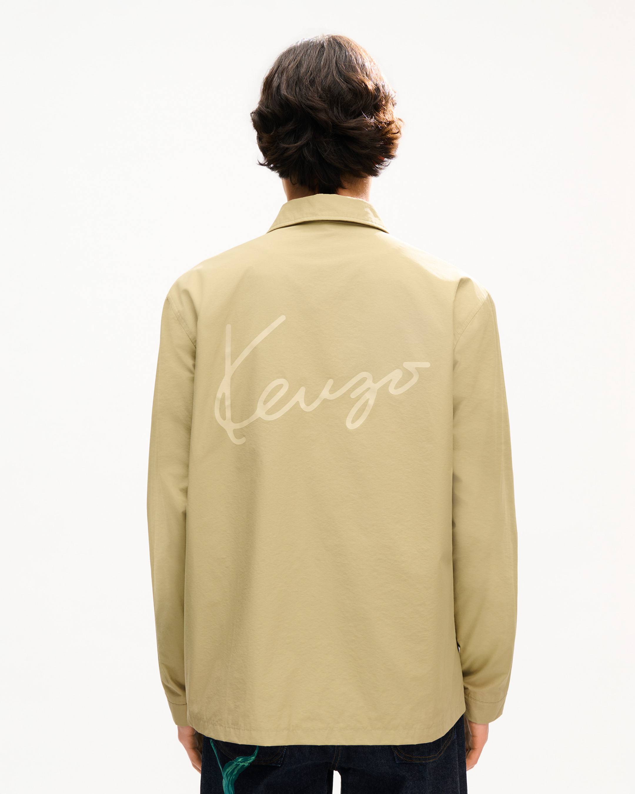 'KENZO Signature' ライト コーチ ジャケット イン コットン ナイロン