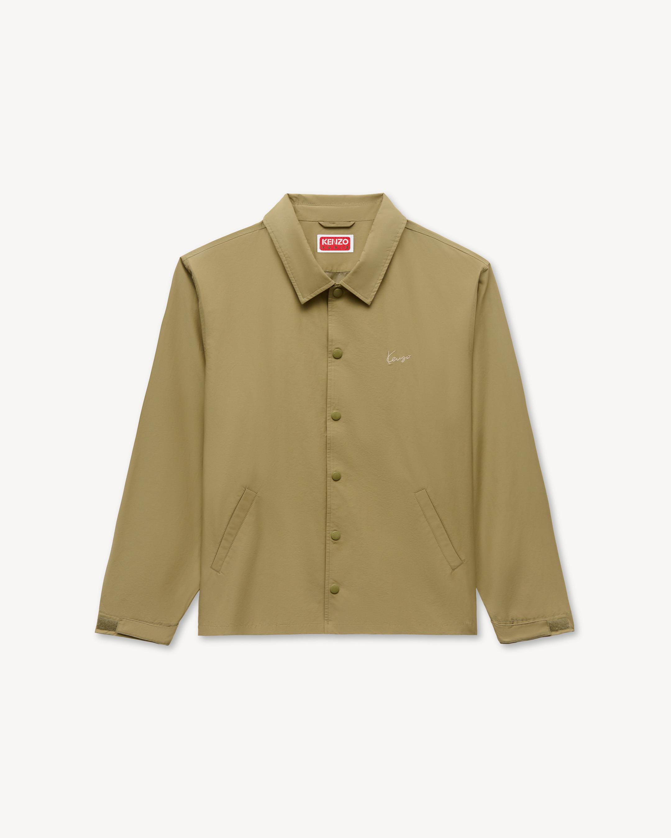 'KENZO Signature' ライト コーチ ジャケット イン コットン ナイロン