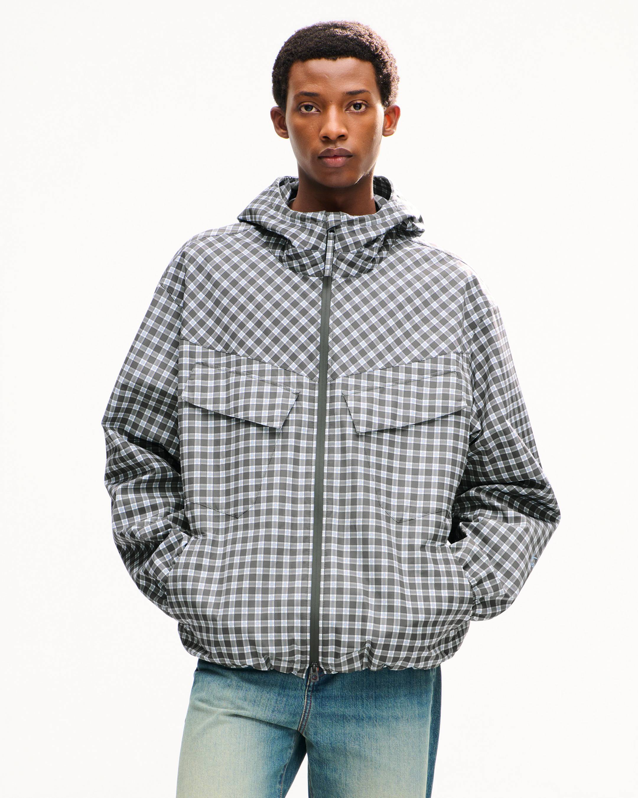 Cortavientos de poli&eacute;ster reciclado 'KENZO Checks'