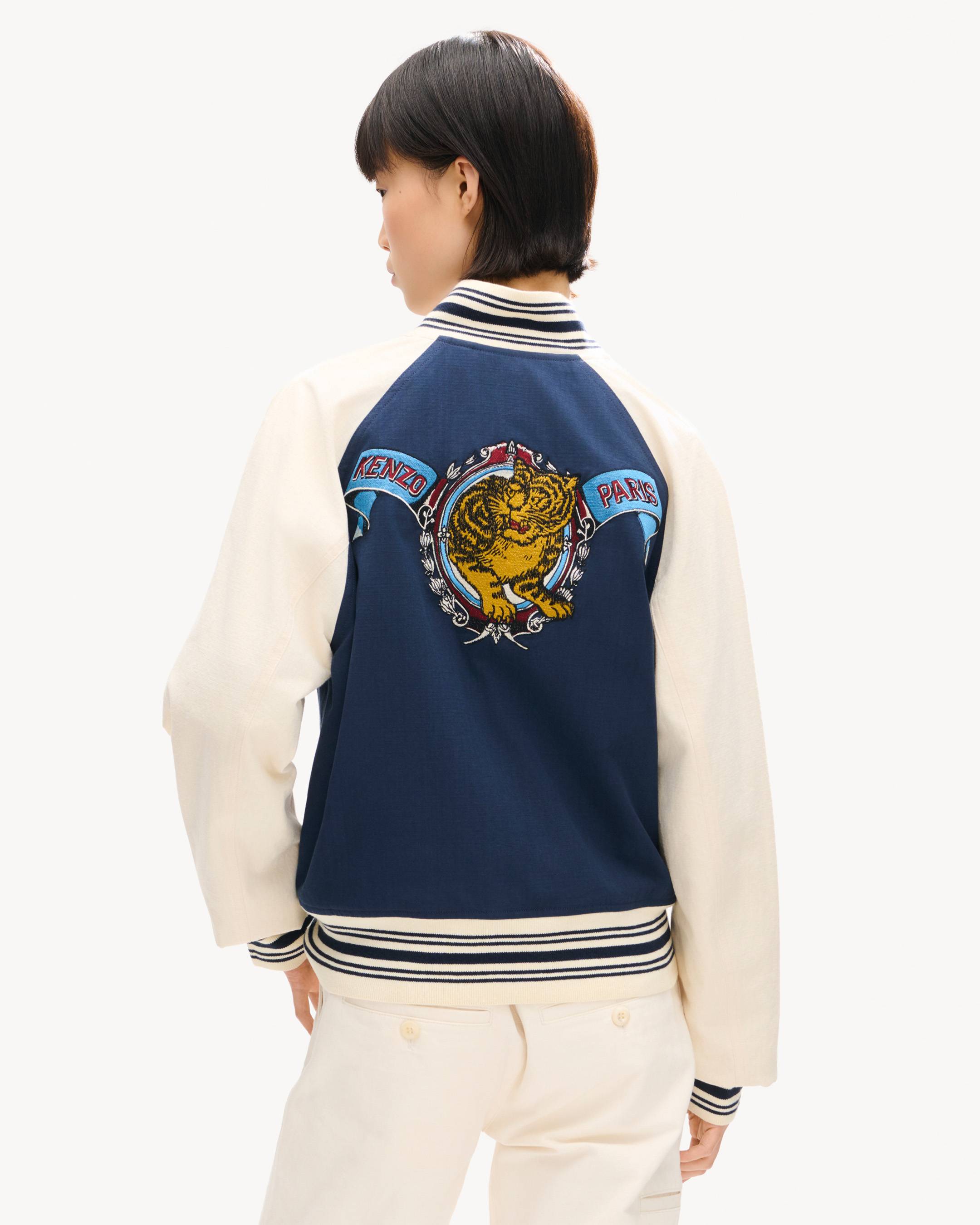 'KENZO Juming Tiger' embroidered genderless varsity jacket in cotton