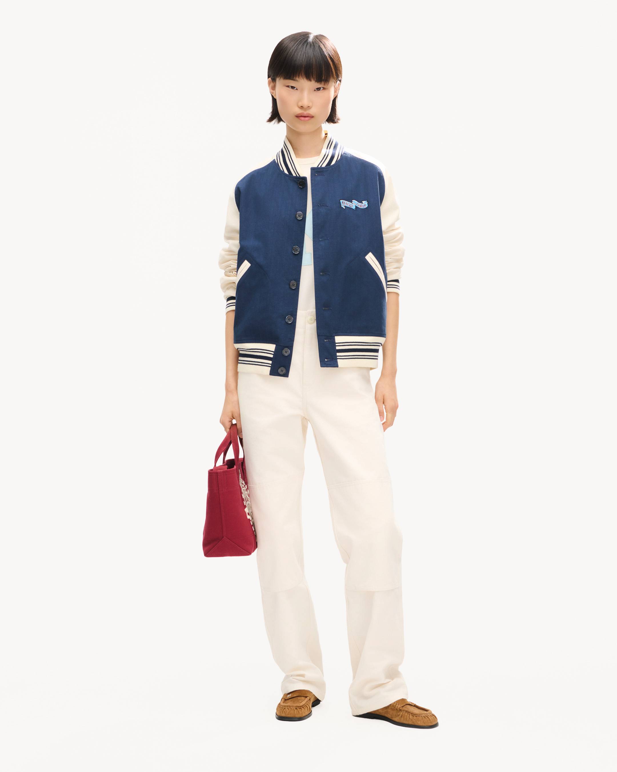 'KENZO Juming Tiger' embroidered genderless varsity jacket in cotton