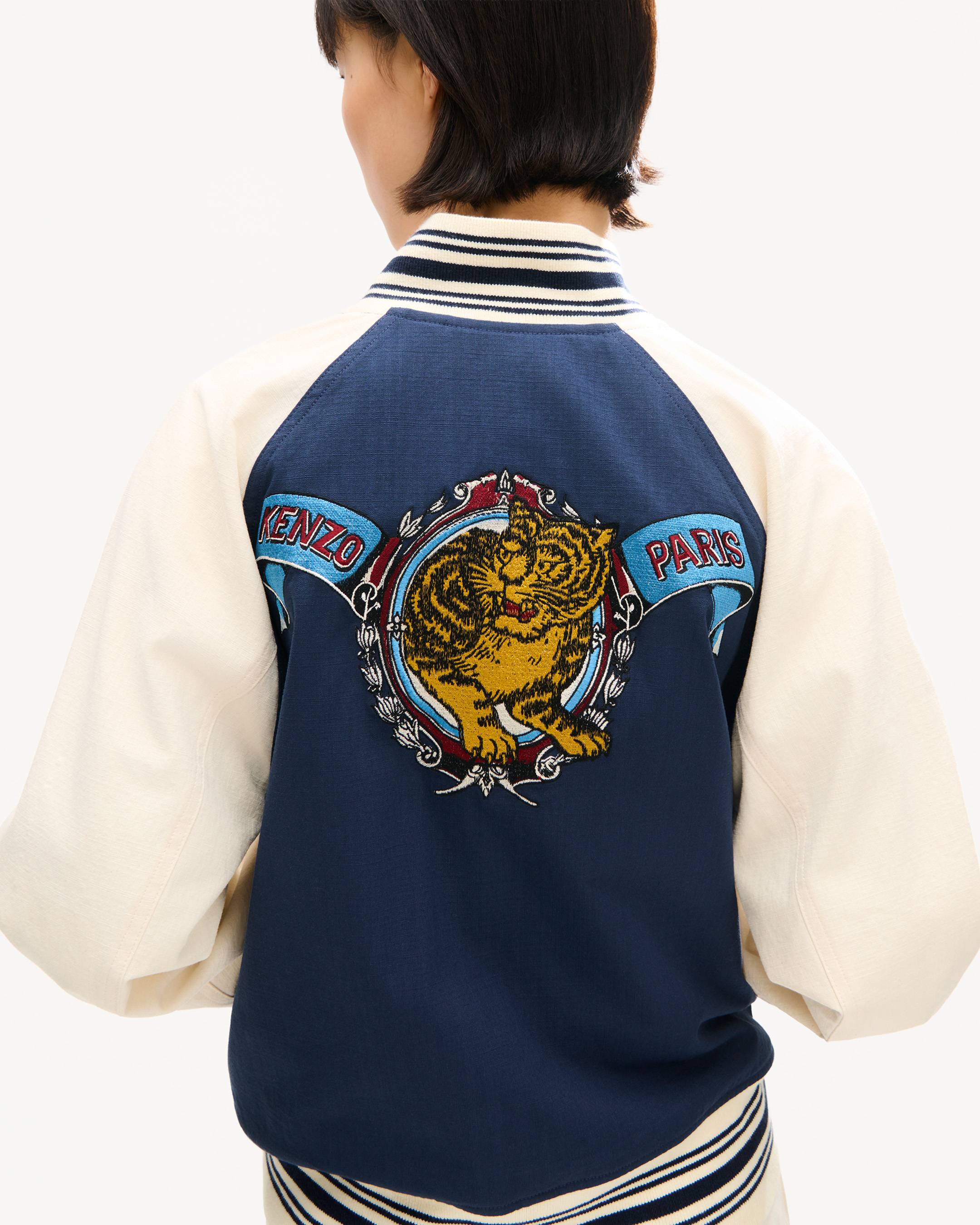 'KENZO Juming Tiger' embroidered genderless varsity jacket in cotton