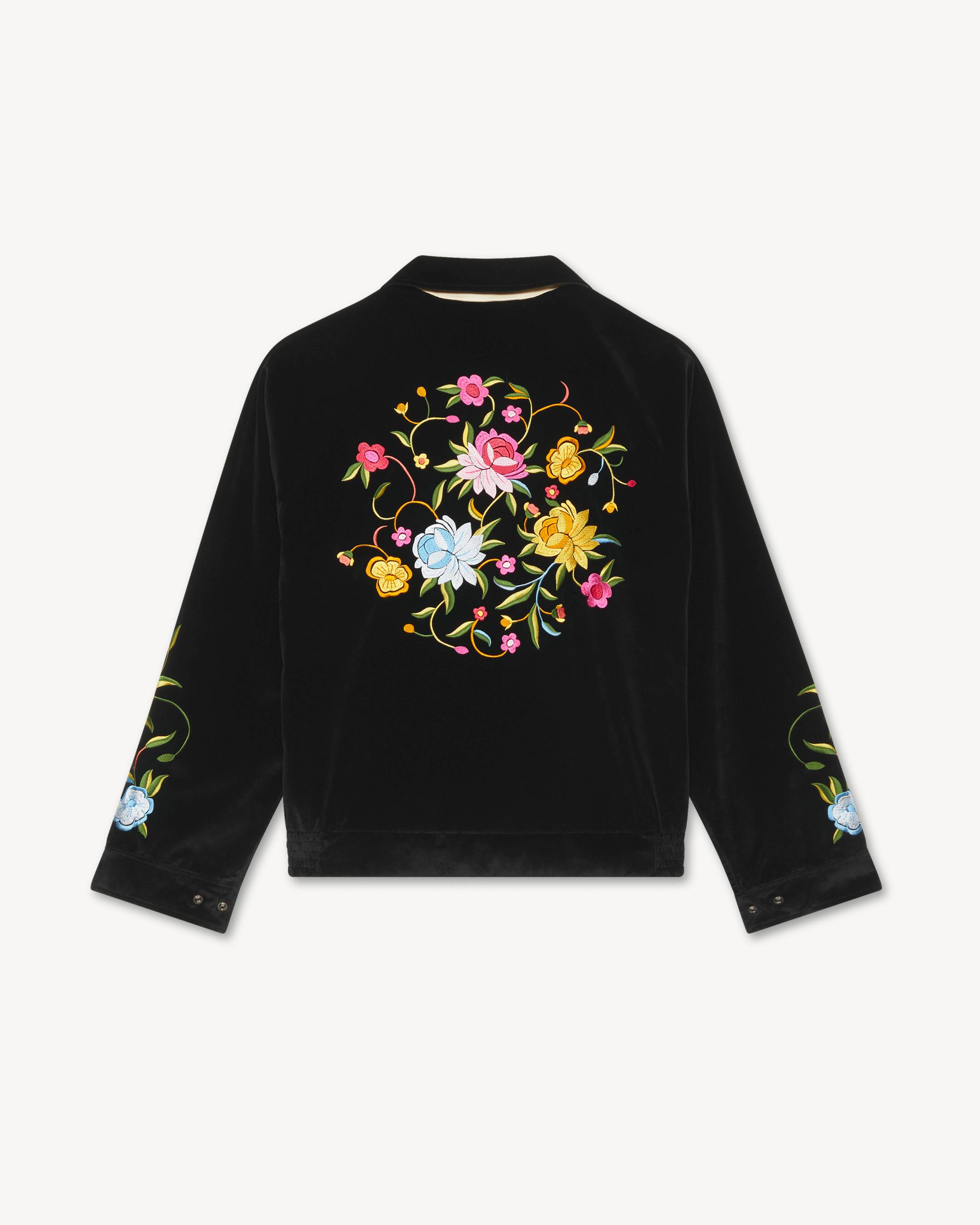'KENZO Windflower' エンブロイダリー ユニセックス スーベニア ジャケット イン コットン コーデュロイ