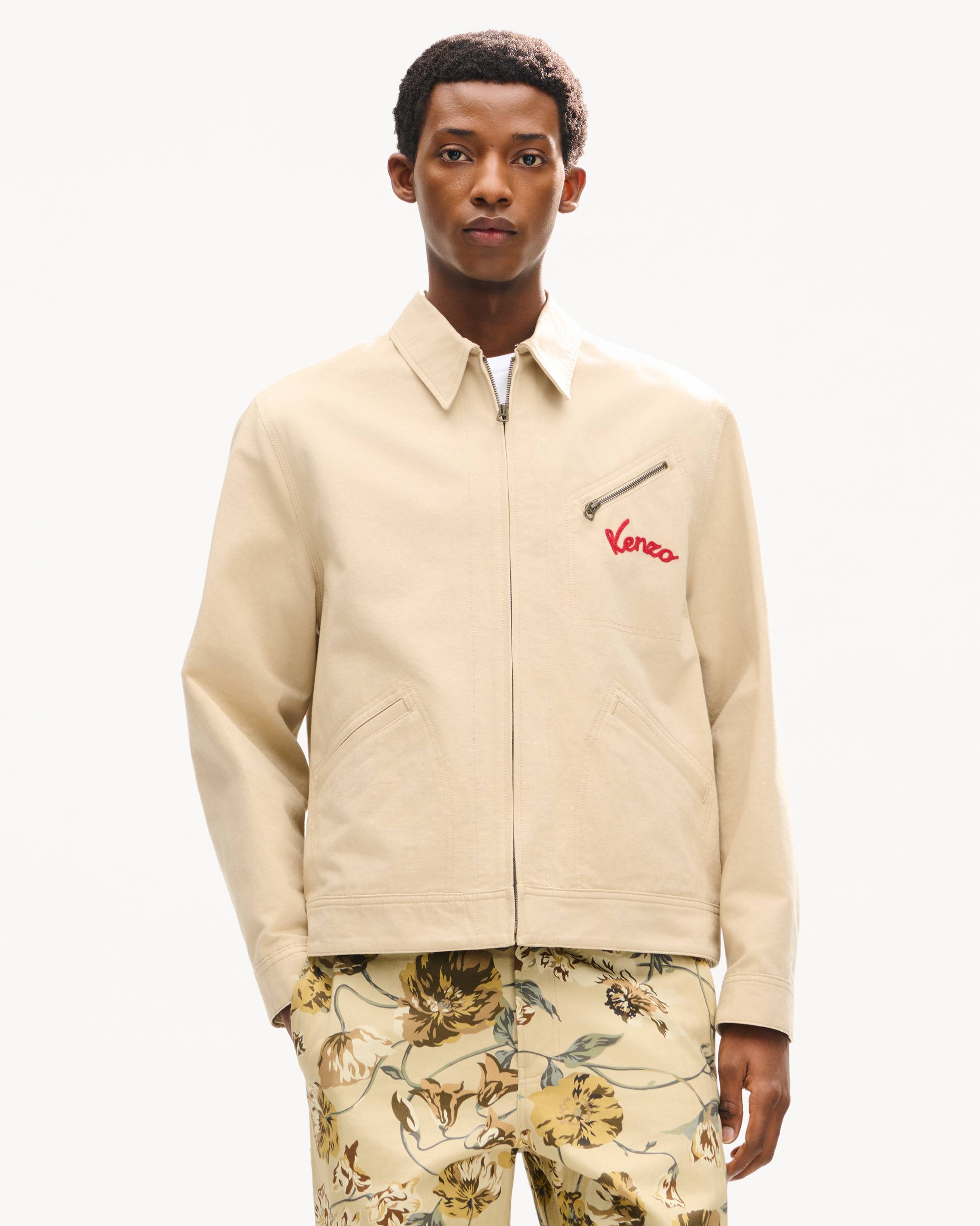 'KENZO Varsity' embroidered genderless workwear blouson in cotton