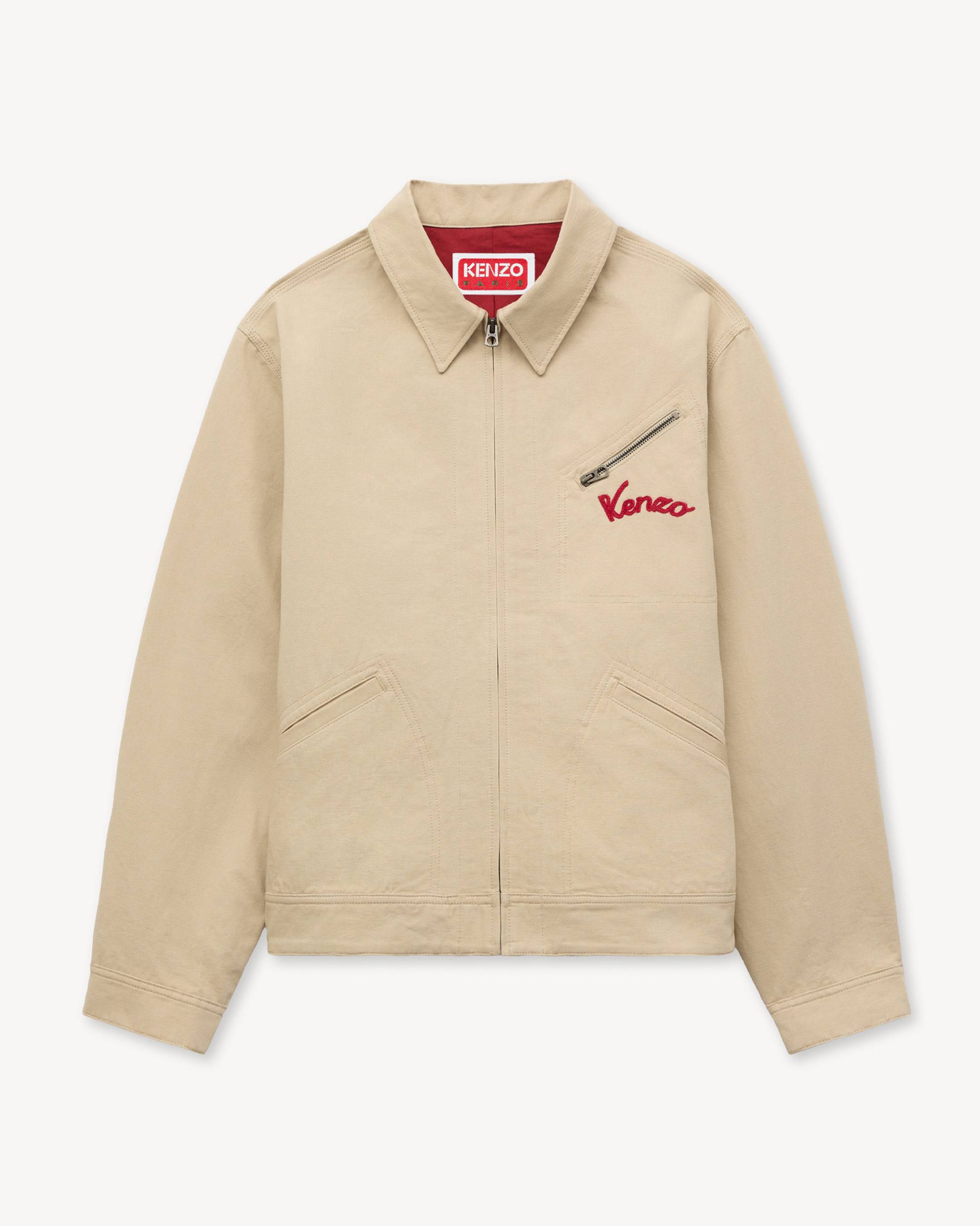 'KENZO Varsity' embroidered genderless workwear blouson in cotton