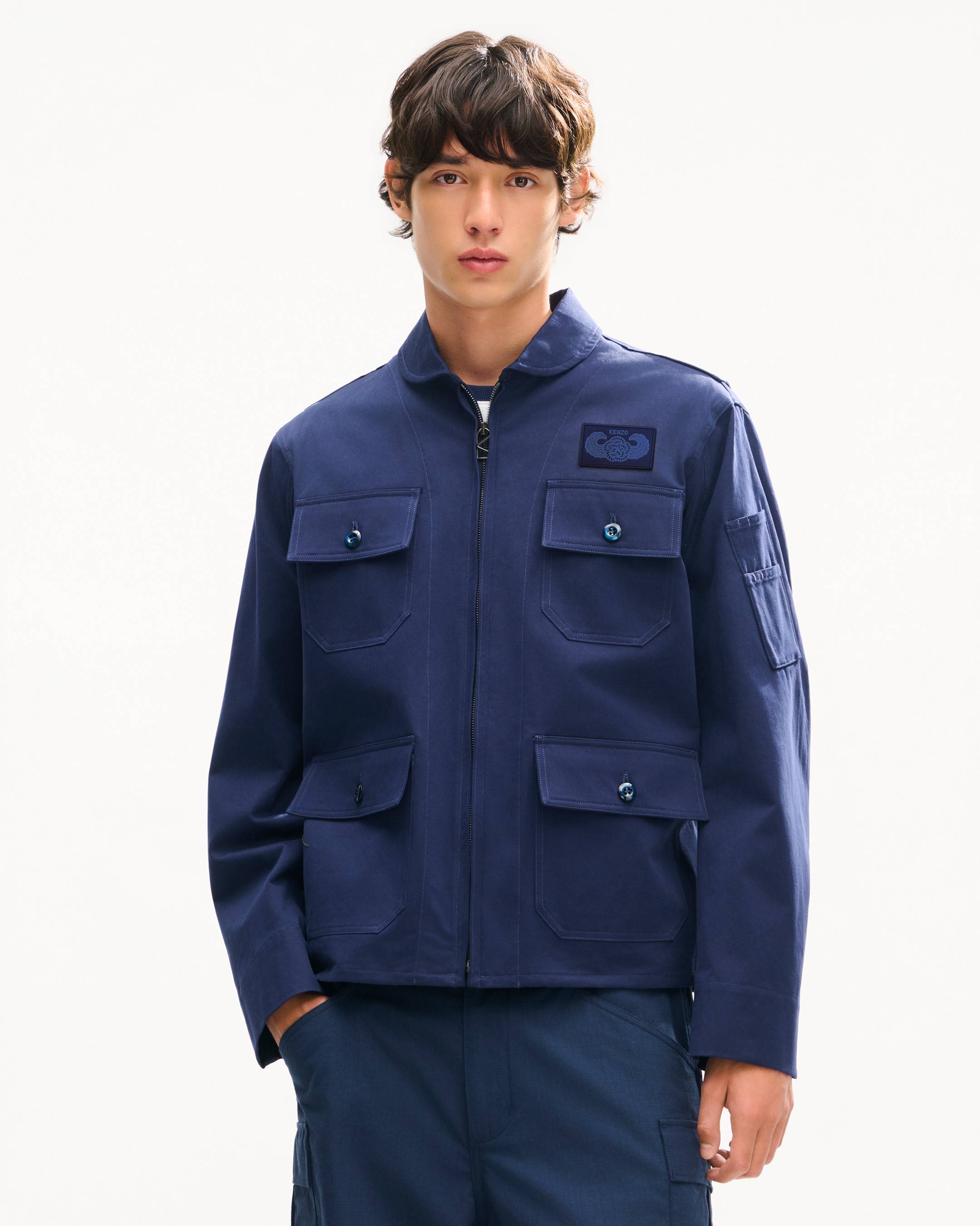 'KENZO Flying Boke' military blouson in cotton twill
