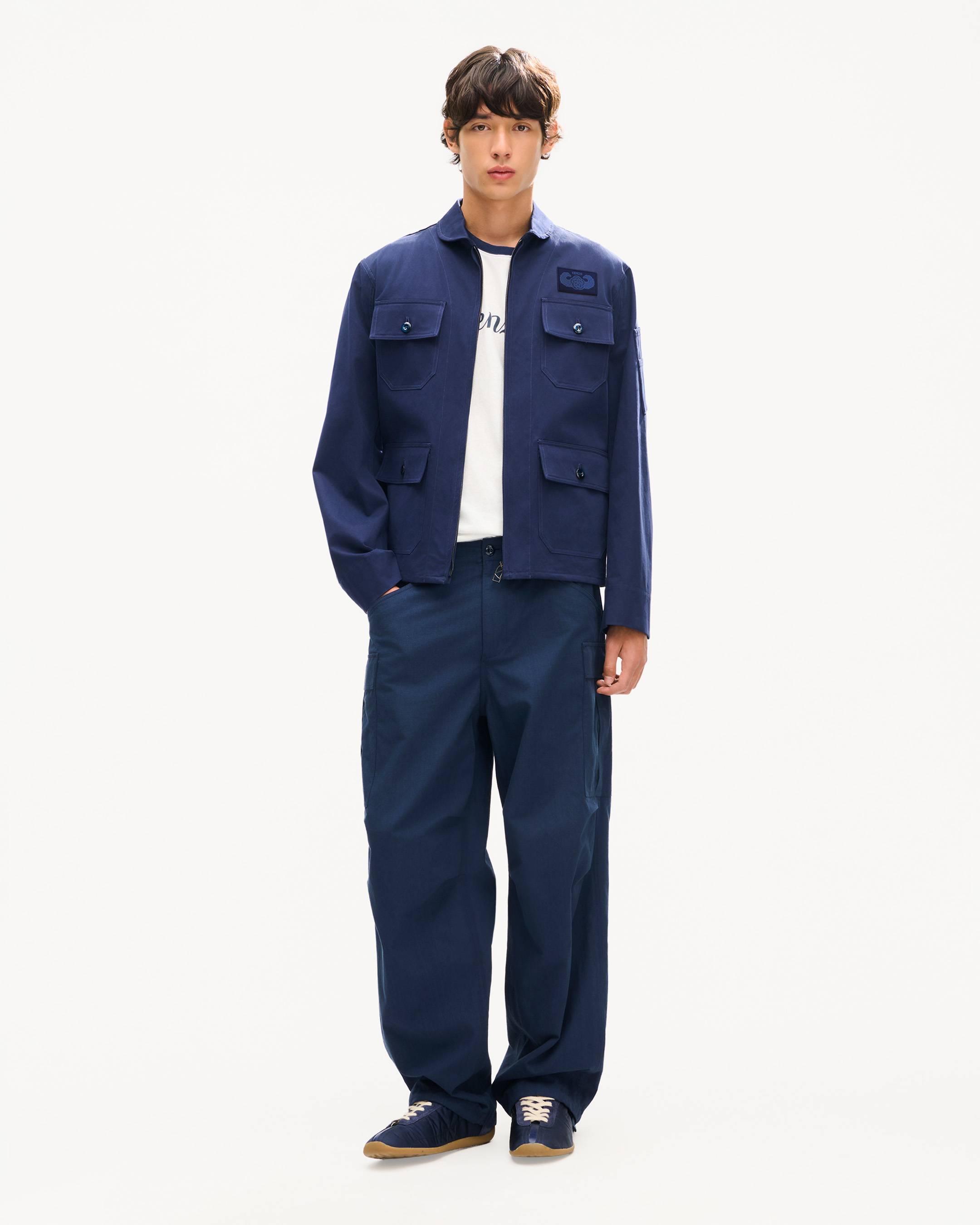 'KENZO Flying Boke' military blouson in cotton twill
