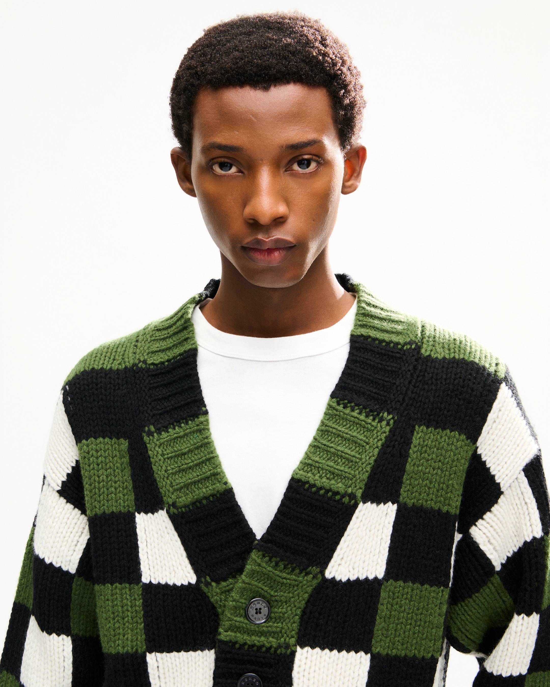 C&aacute;rdigan de lana 'KENZO Checks'