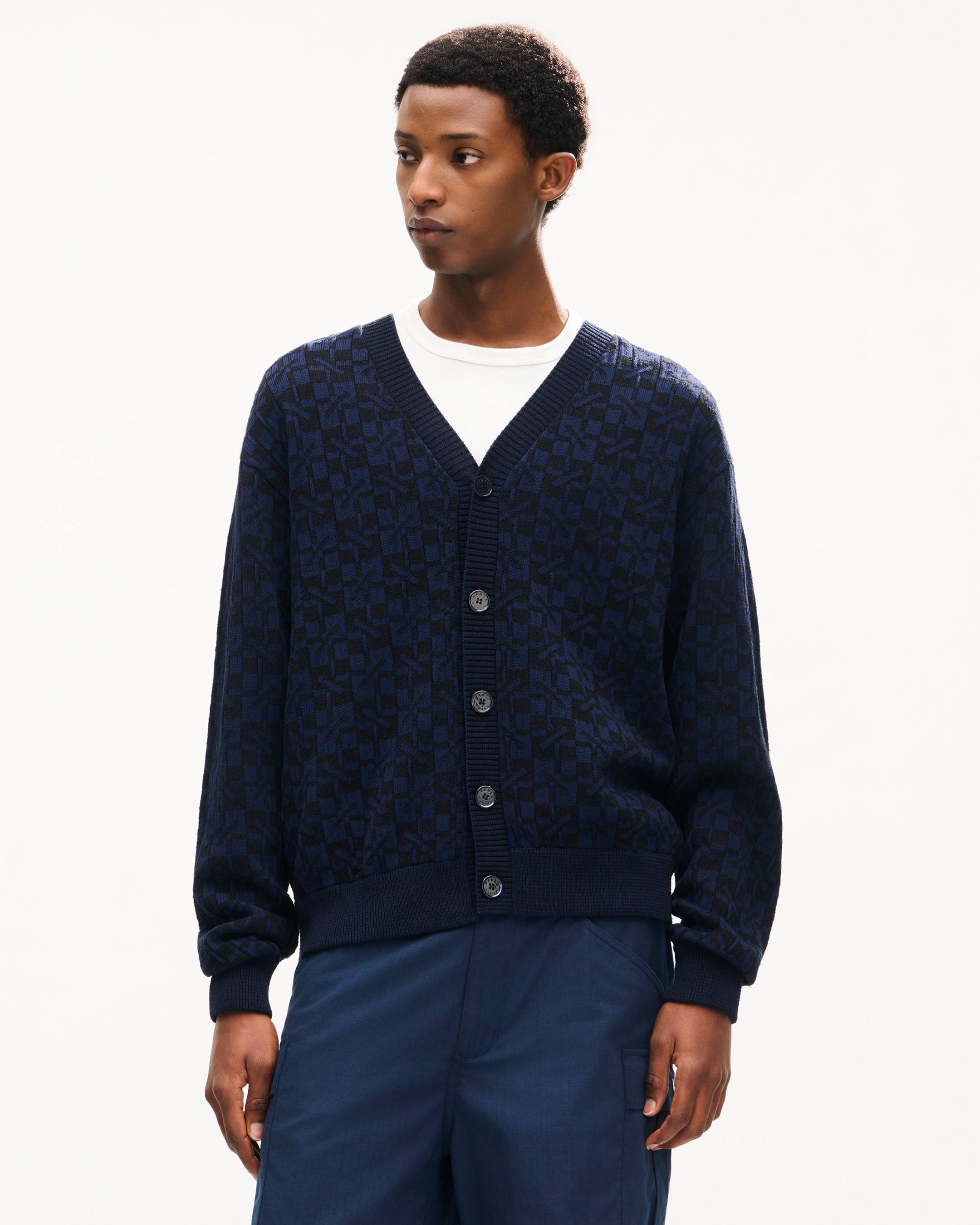 'Kenzogram' cardigan in cotton