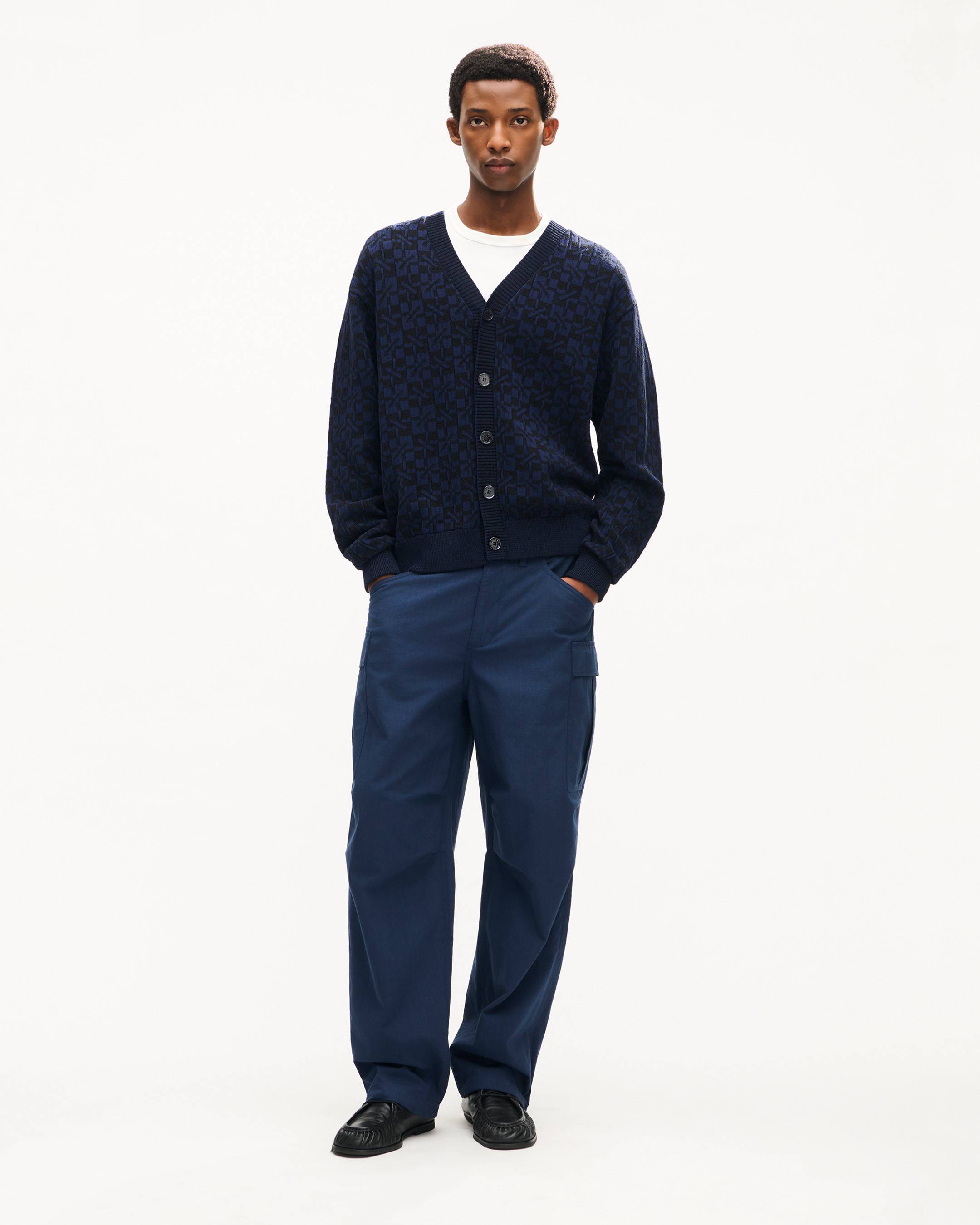 'Kenzogram' cardigan in cotton