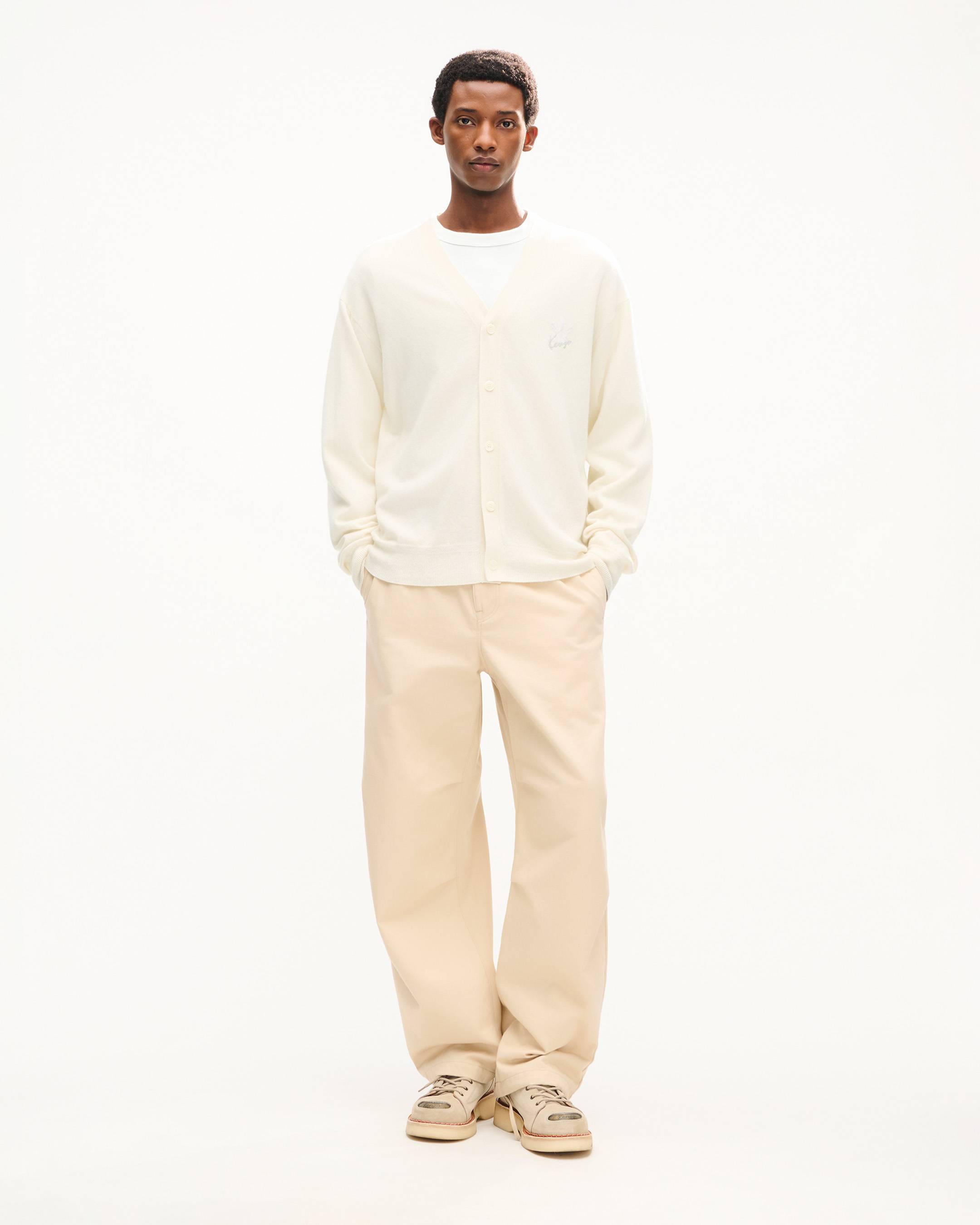 'KENZO Double K' cardigan in wool cashmere