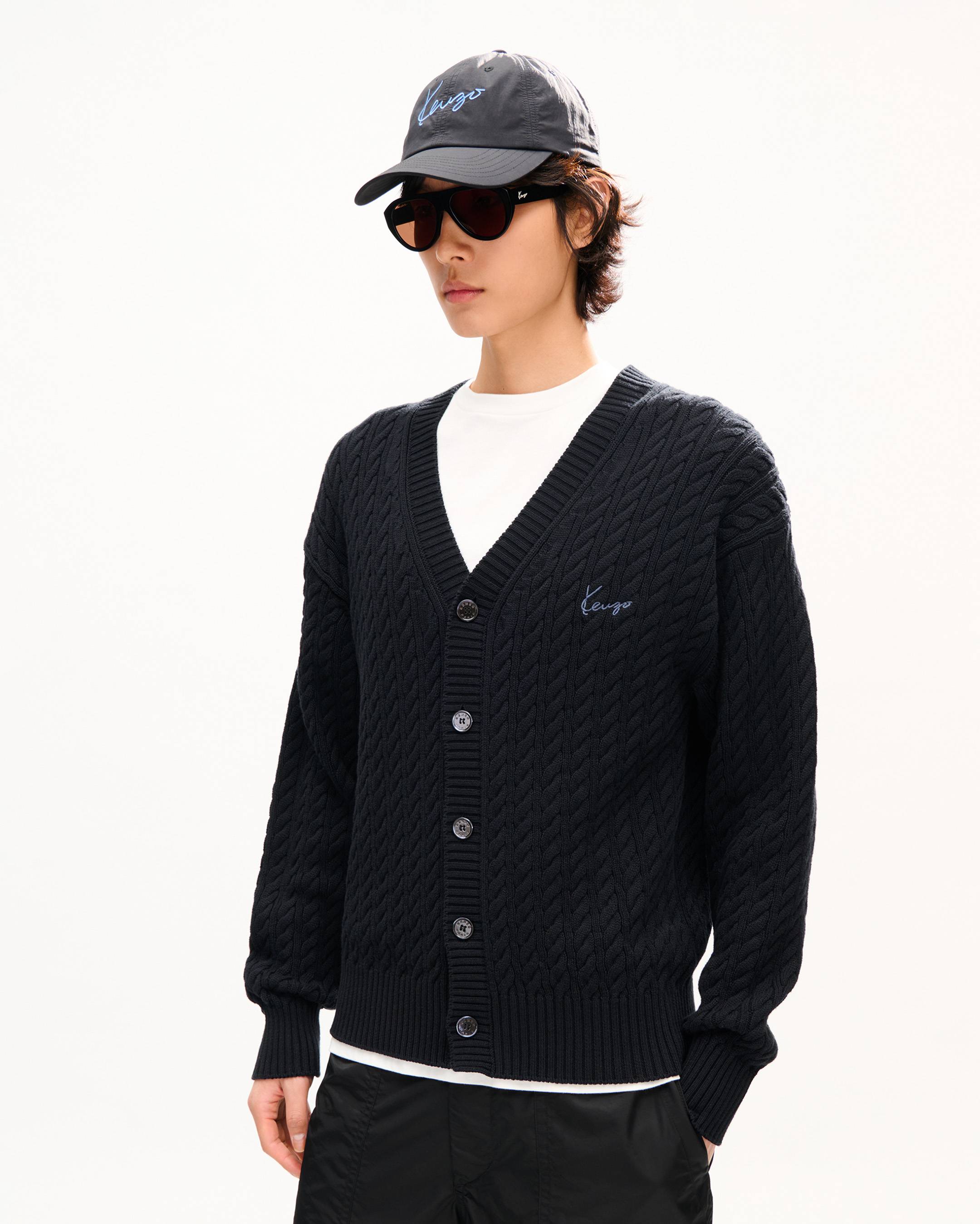 Cardigan brod&eacute; 'KENZO Signature' en maille