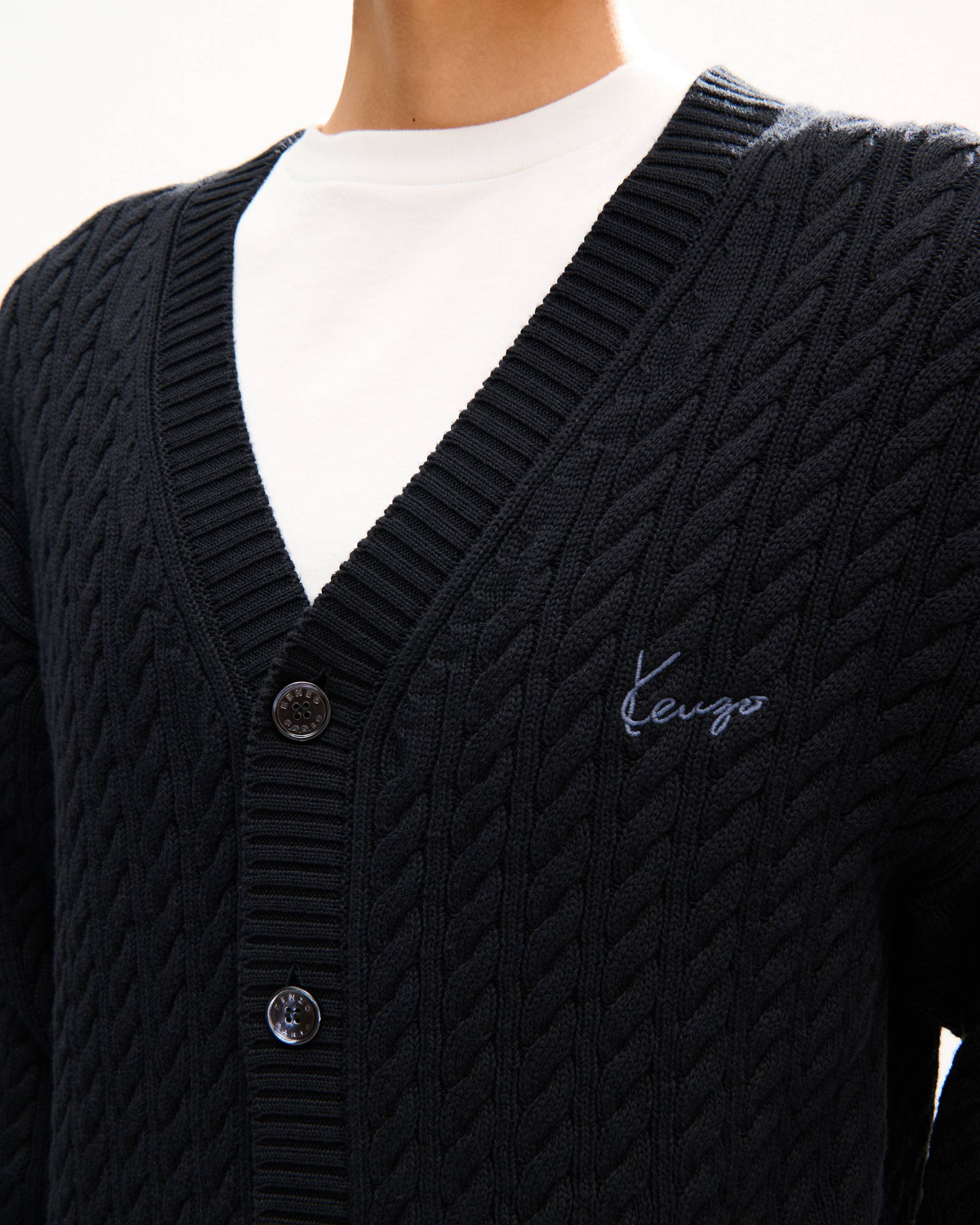 Cardigan brod&eacute; 'KENZO Signature' en maille